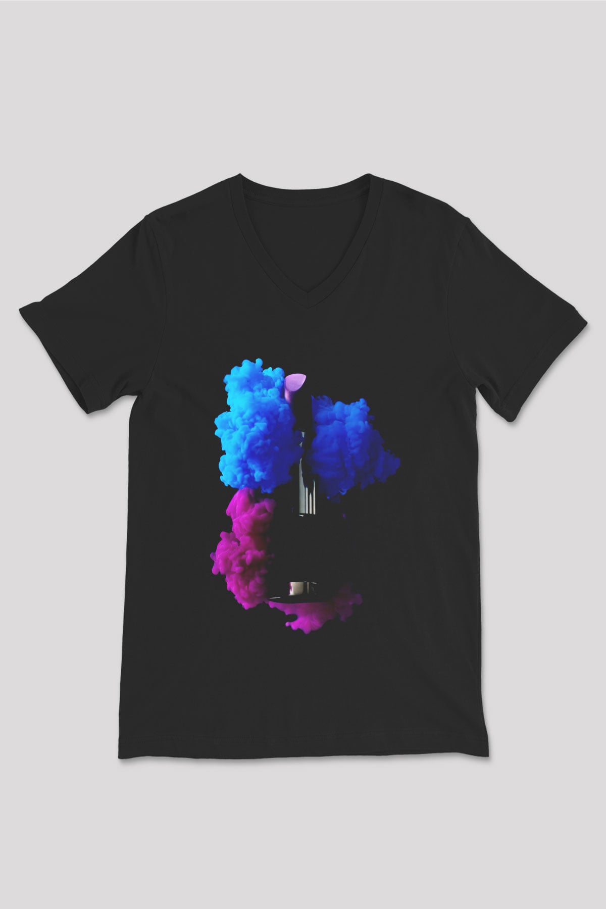 Kuaför Siyah Unisex V Yaka Tişört T-Shirt