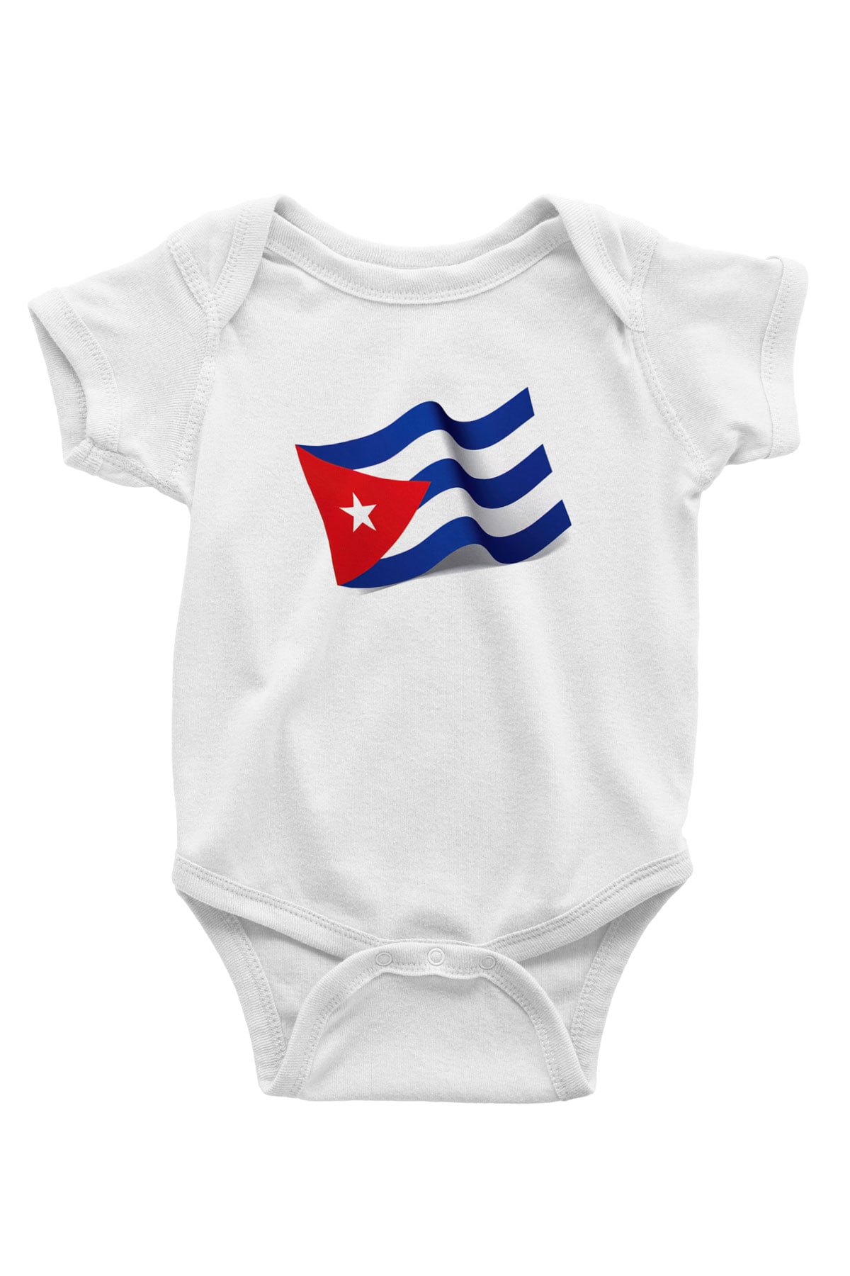 Küba Baskılı Beyaz Unisex Bebek Body - Zıbın
