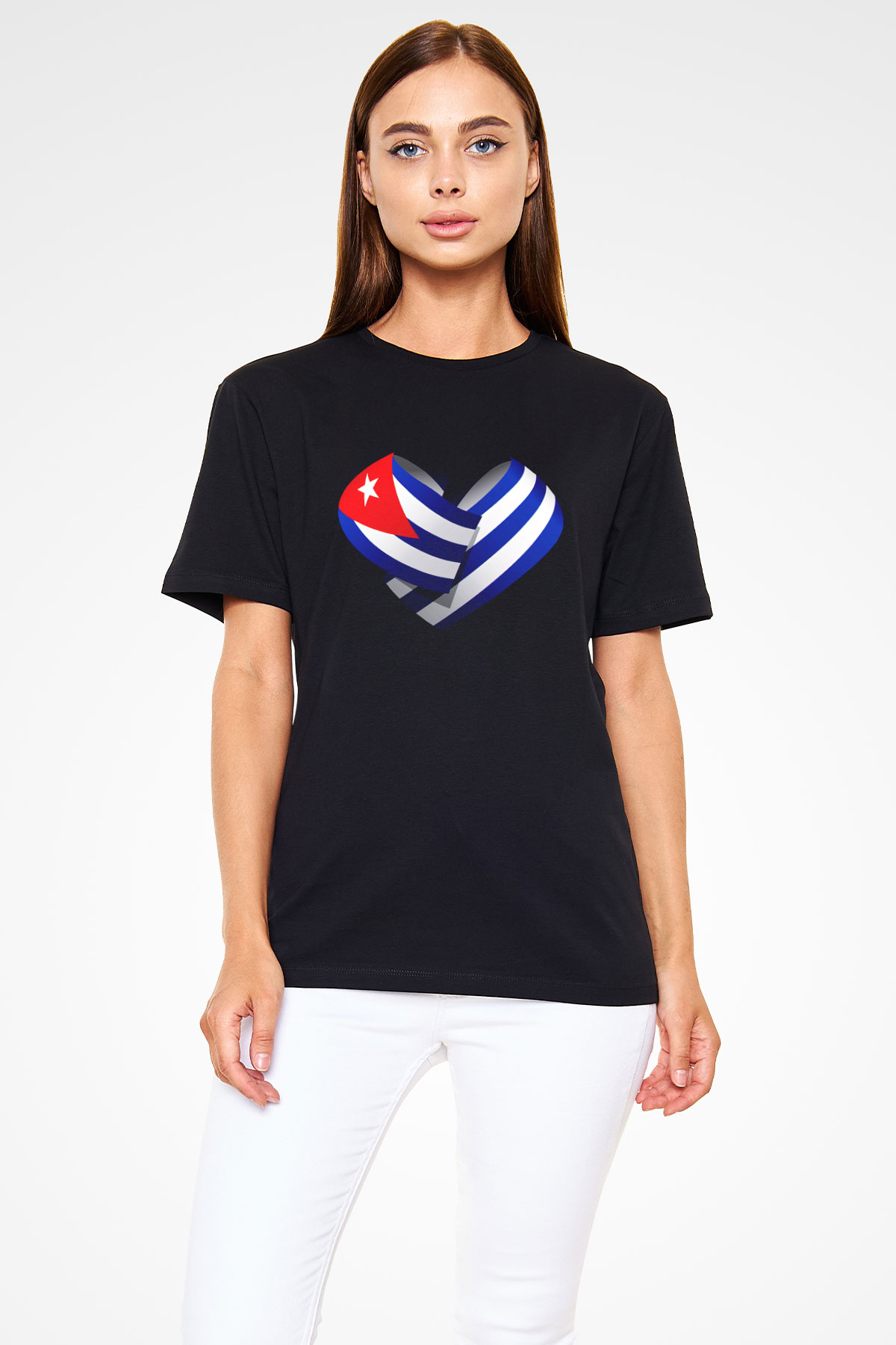 Küba Siyah Unisex Tişört T-Shirt - TişörtFabrikası