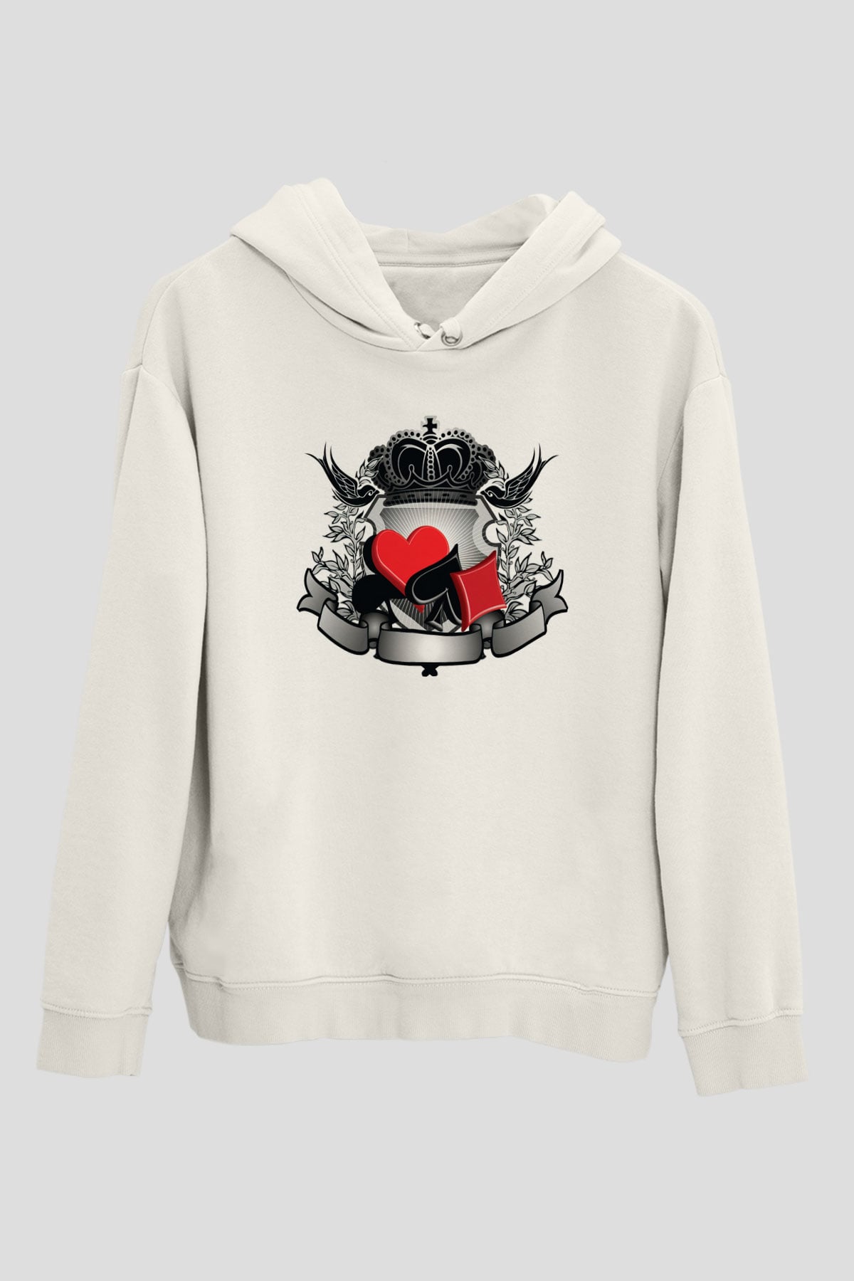 Kumarbaz Beyaz Unisex Hoodie
