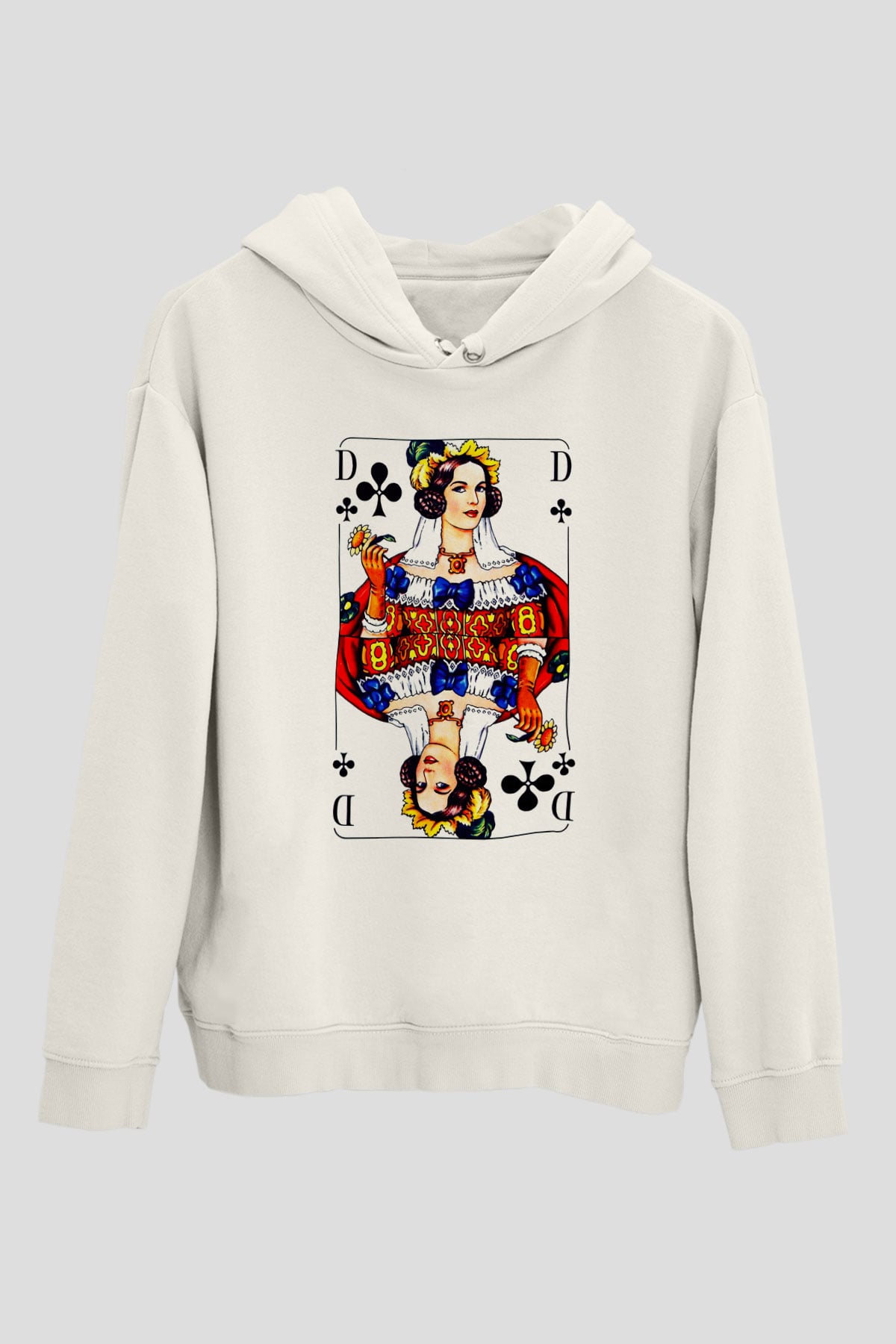 Kumarbaz Beyaz Unisex Hoodie