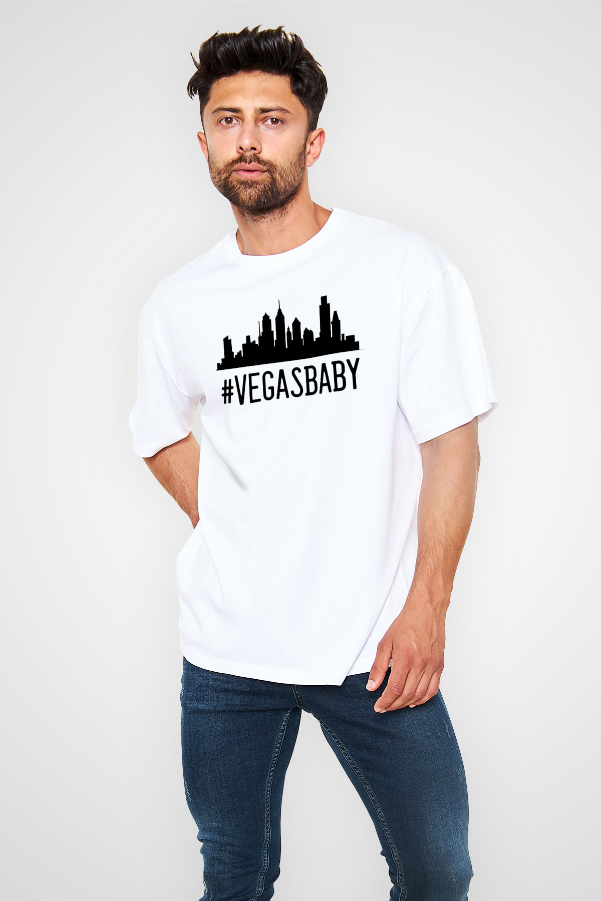 Kumarbaz Beyaz Oversize Tişört Oversize T-shirt - TişörtFabrikası