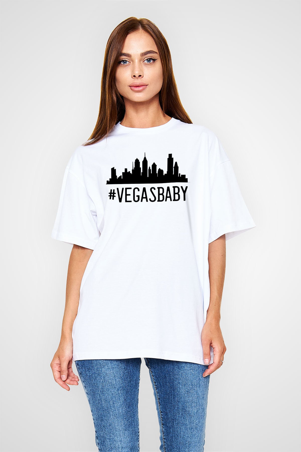 Kumarbaz Beyaz Oversize Tişört Oversize T-shirt - TişörtFabrikası