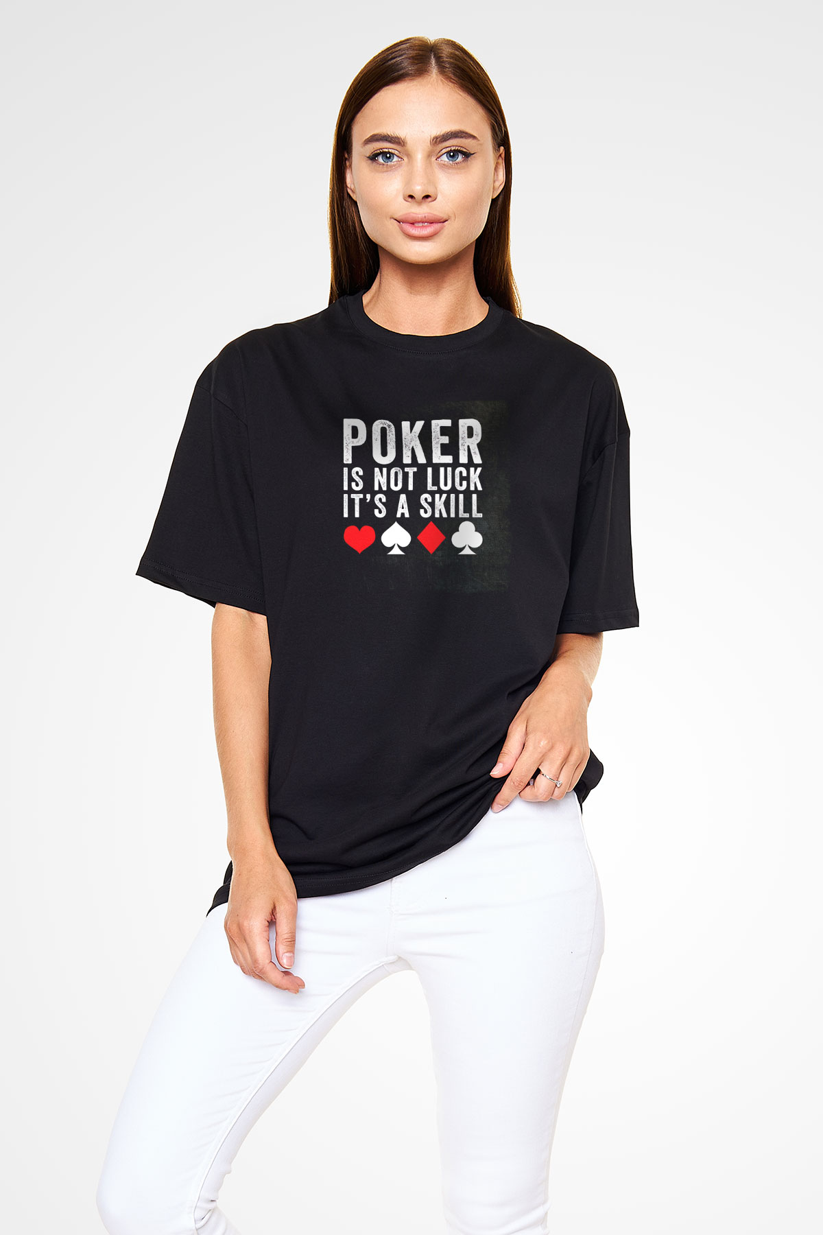 Kumarbaz Siyah Oversize Tişört Oversize T-shirt - TişörtFabrikası