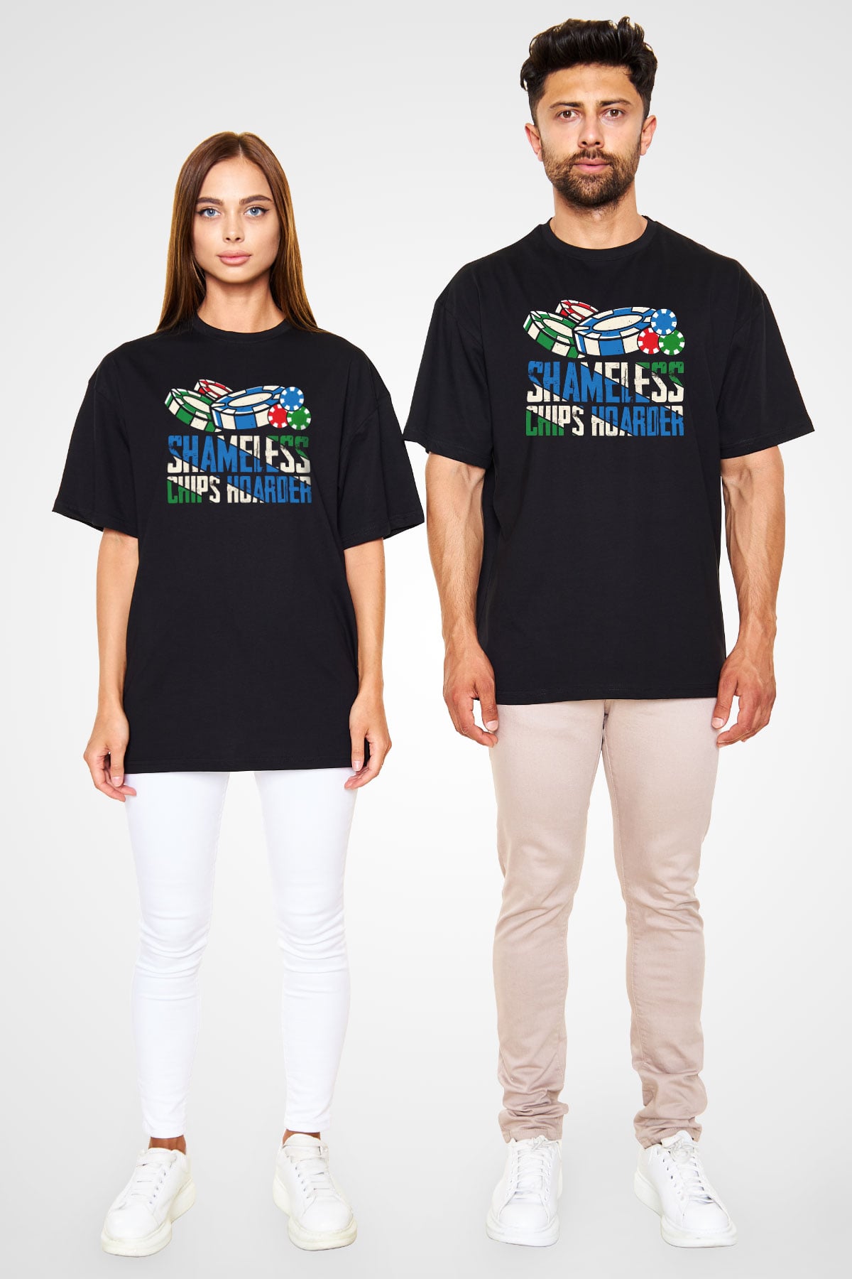 Kumarbaz Siyah Oversize Tişört Oversize T-shirt - TişörtFabrikası