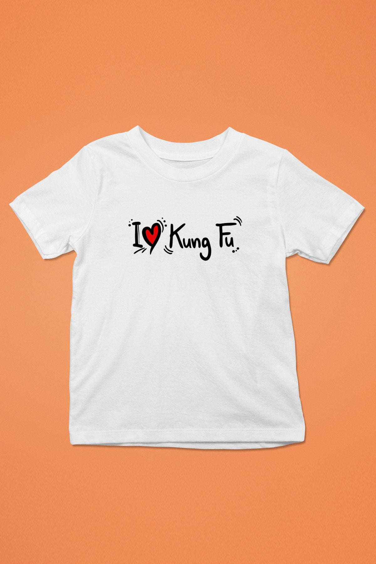 Kung Fu Beyaz Unisex Çocuk Tişört