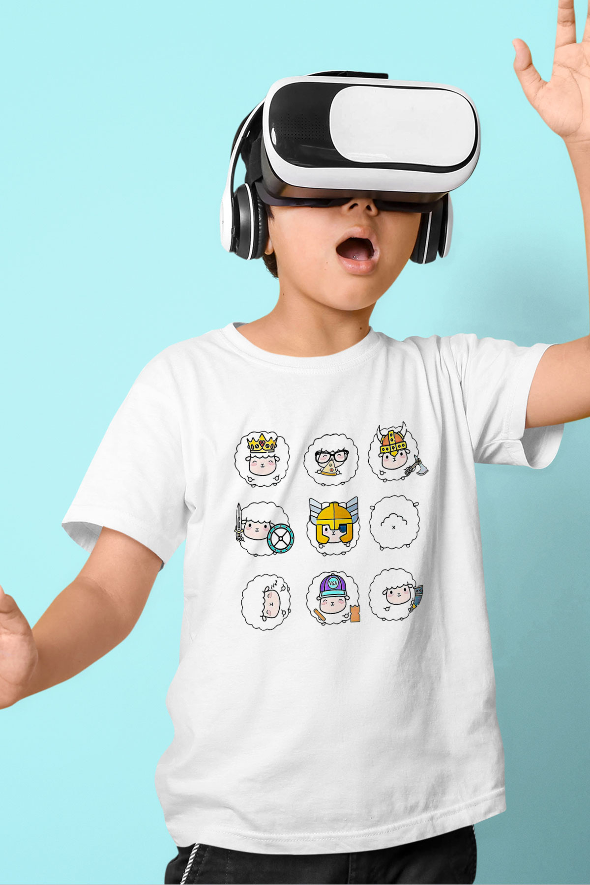 Kurban Bayramı Baskılı Beyaz Unisex Beyaz Çocuk Tişört - Tshirt