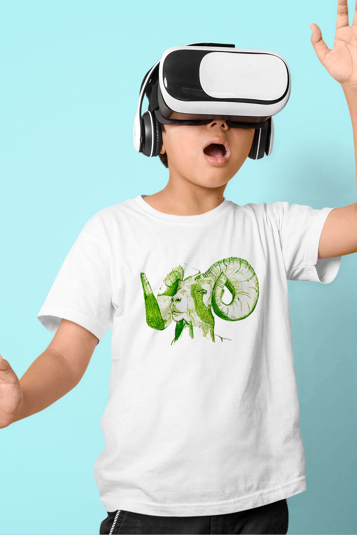 Kurban Bayramı Baskılı Beyaz Unisex Beyaz Çocuk Tişört - Tshirt