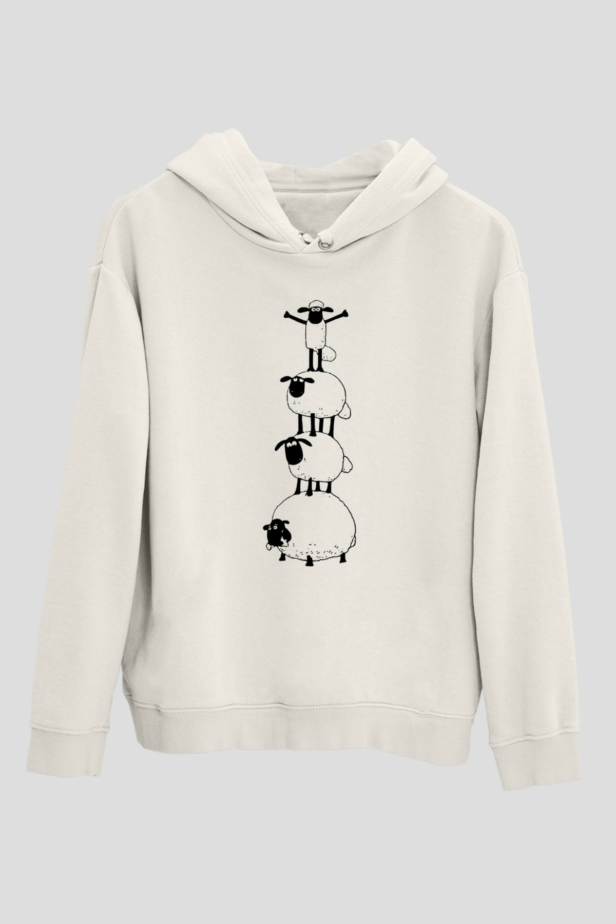 Kurban Bayramı Baskılı Beyaz Unisex Kapüşonlu Sweatshirt