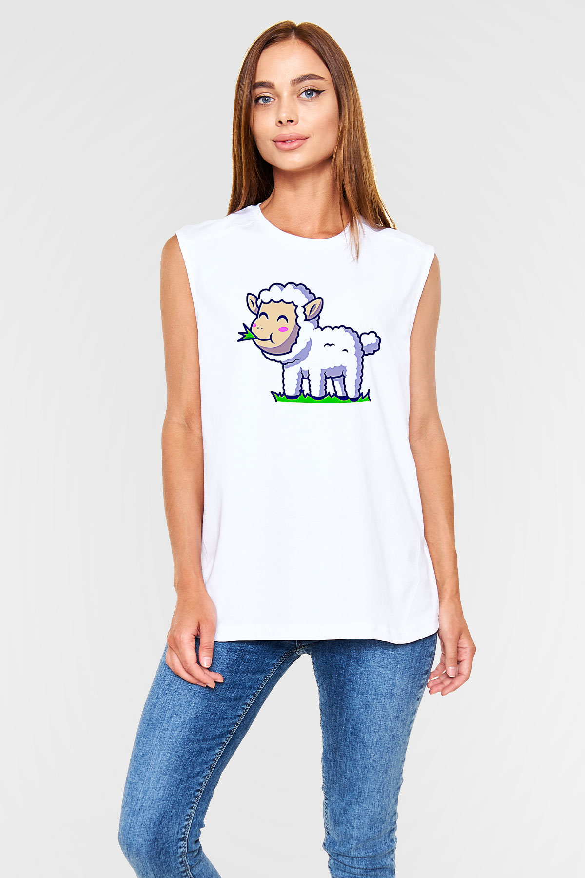 Kurban Bayramı Baskılı Beyaz Unisex Kolsuz Tişört - Tshirt