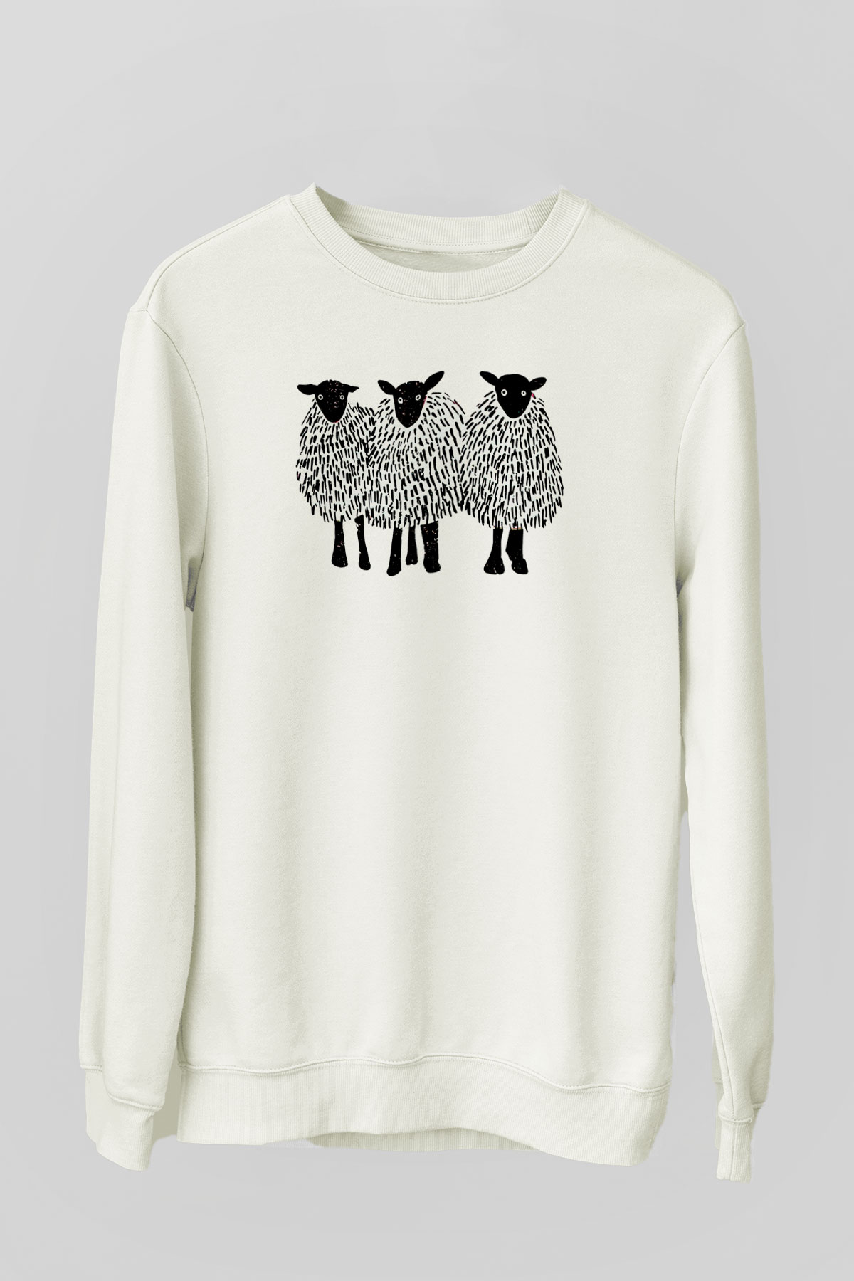 Kurban Bayramı Baskılı Beyaz Unisex Sweatshirt