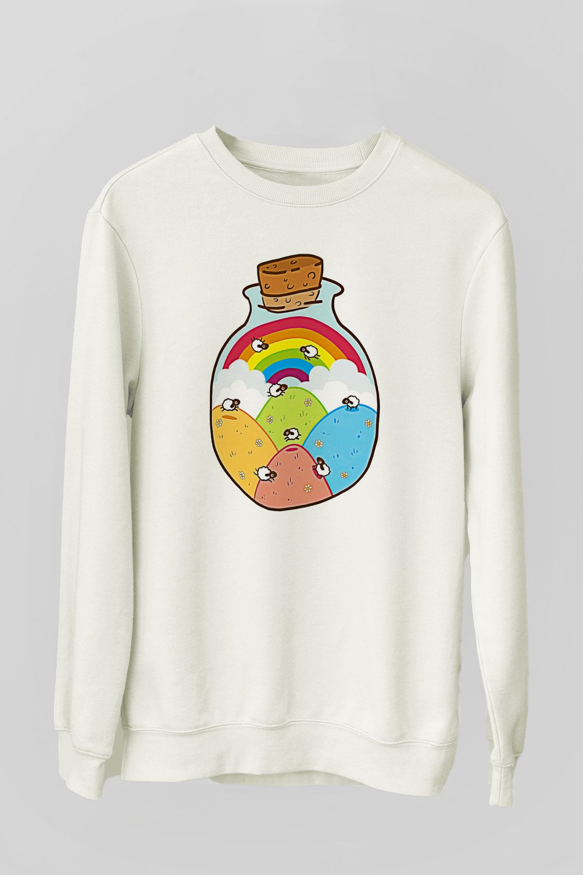 Kurban Bayramı Baskılı Beyaz Unisex Sweatshirt