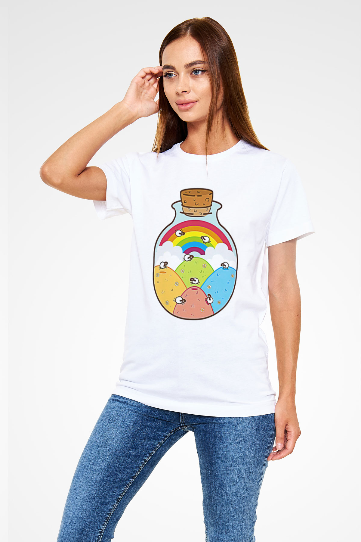 Kurban Bayramı Baskılı Unisex Beyaz Tişört - Tshirt