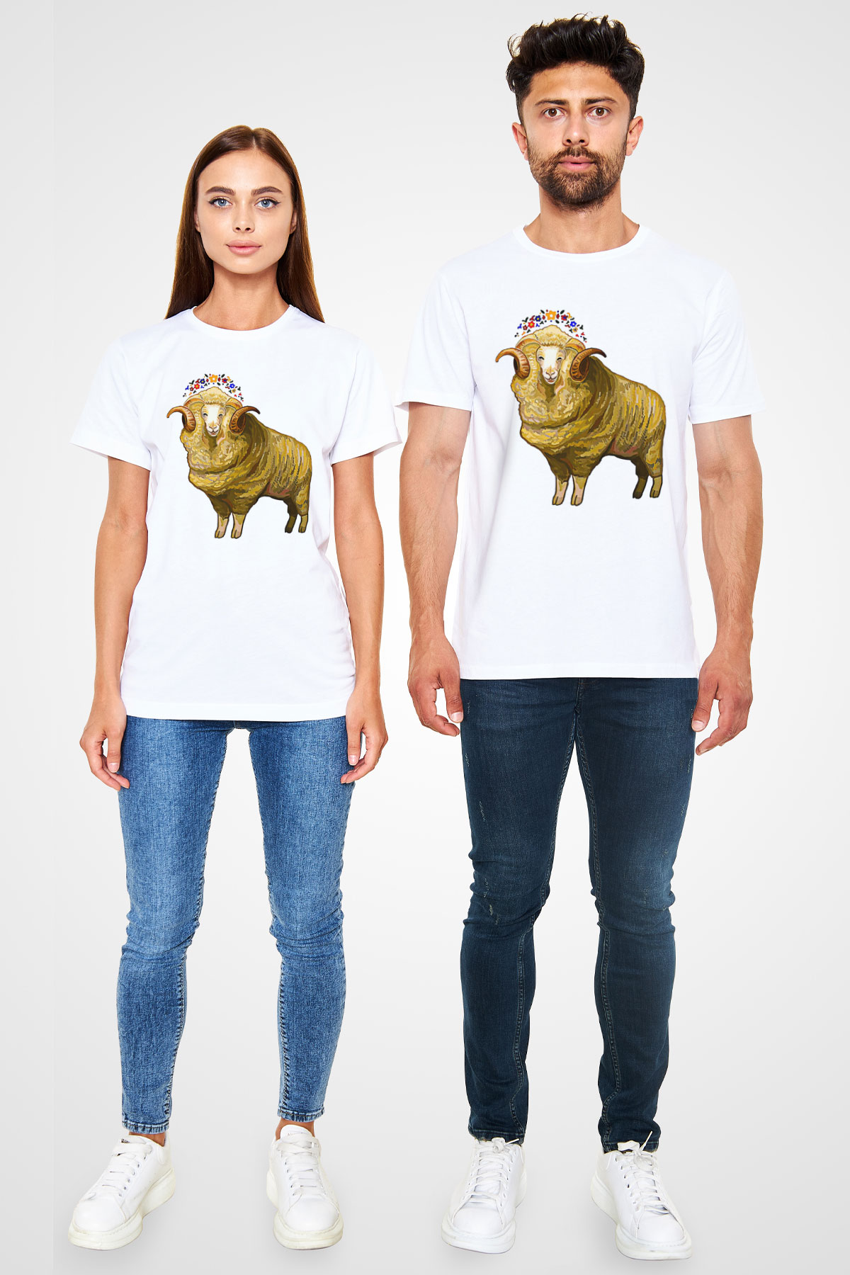 Kurban Bayramı Baskılı Unisex Beyaz Tişört - Tshirt