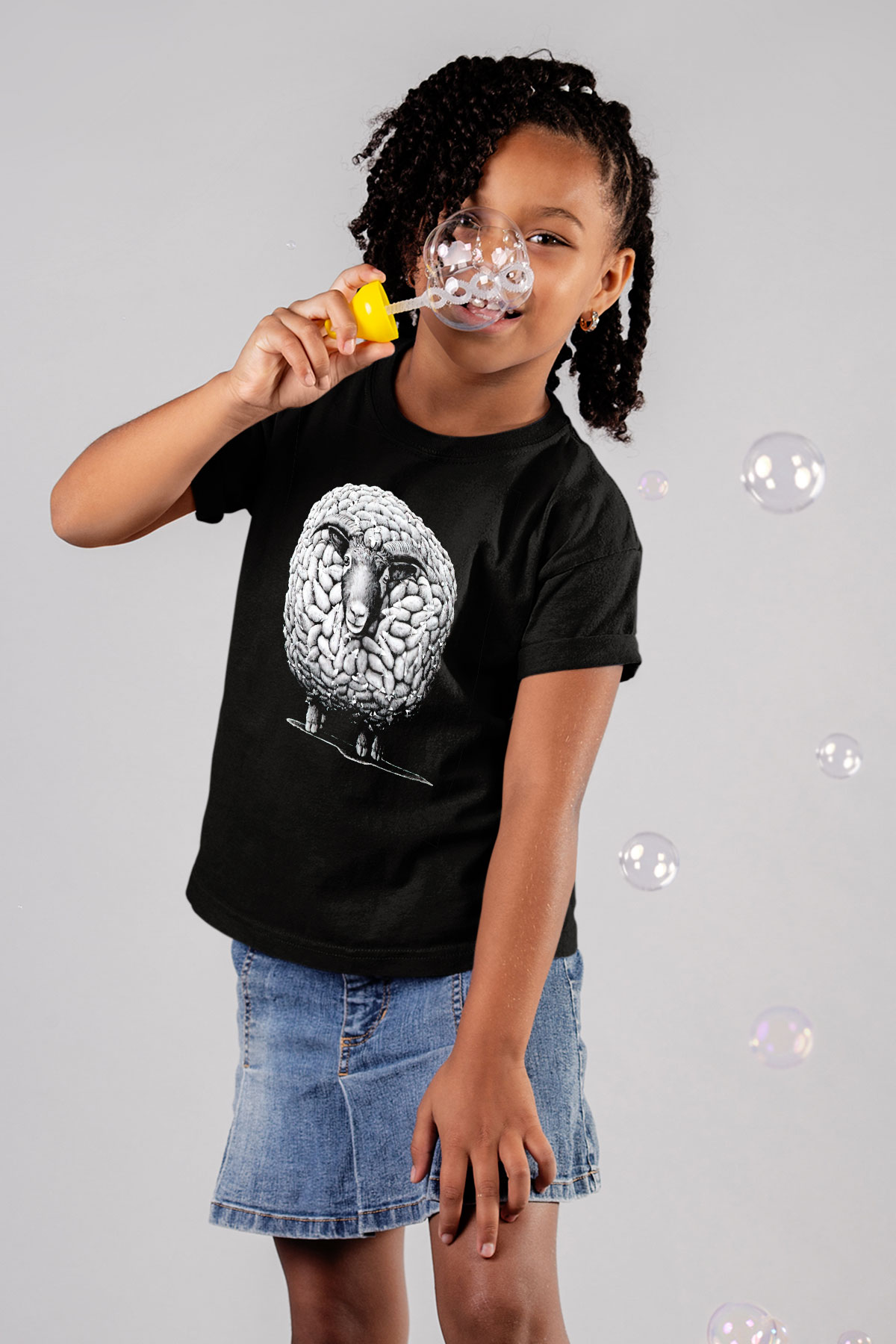 Kurban Bayramı Baskılı Unisex Siyah Çocuk Tişört - Tshirt