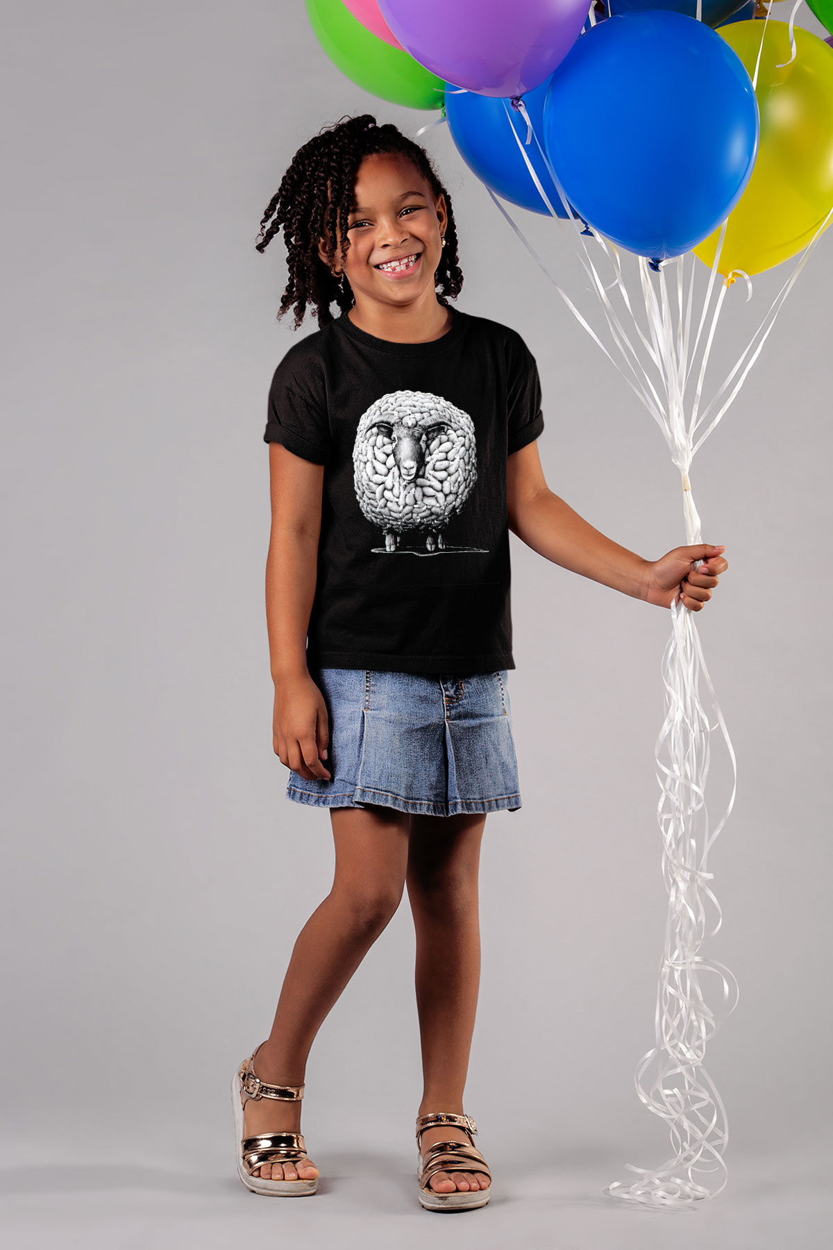 Kurban Bayramı Baskılı Unisex Siyah Çocuk Tişört - Tshirt