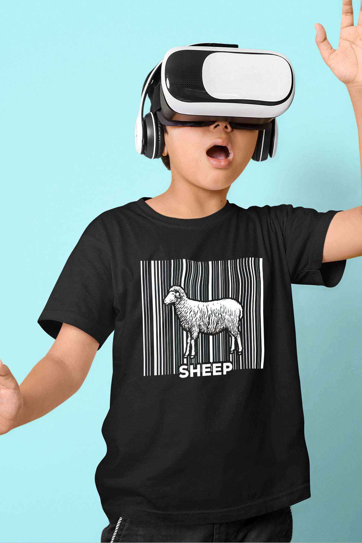 Kurban Bayramı Baskılı Unisex Siyah Çocuk Tişört - Tshirt