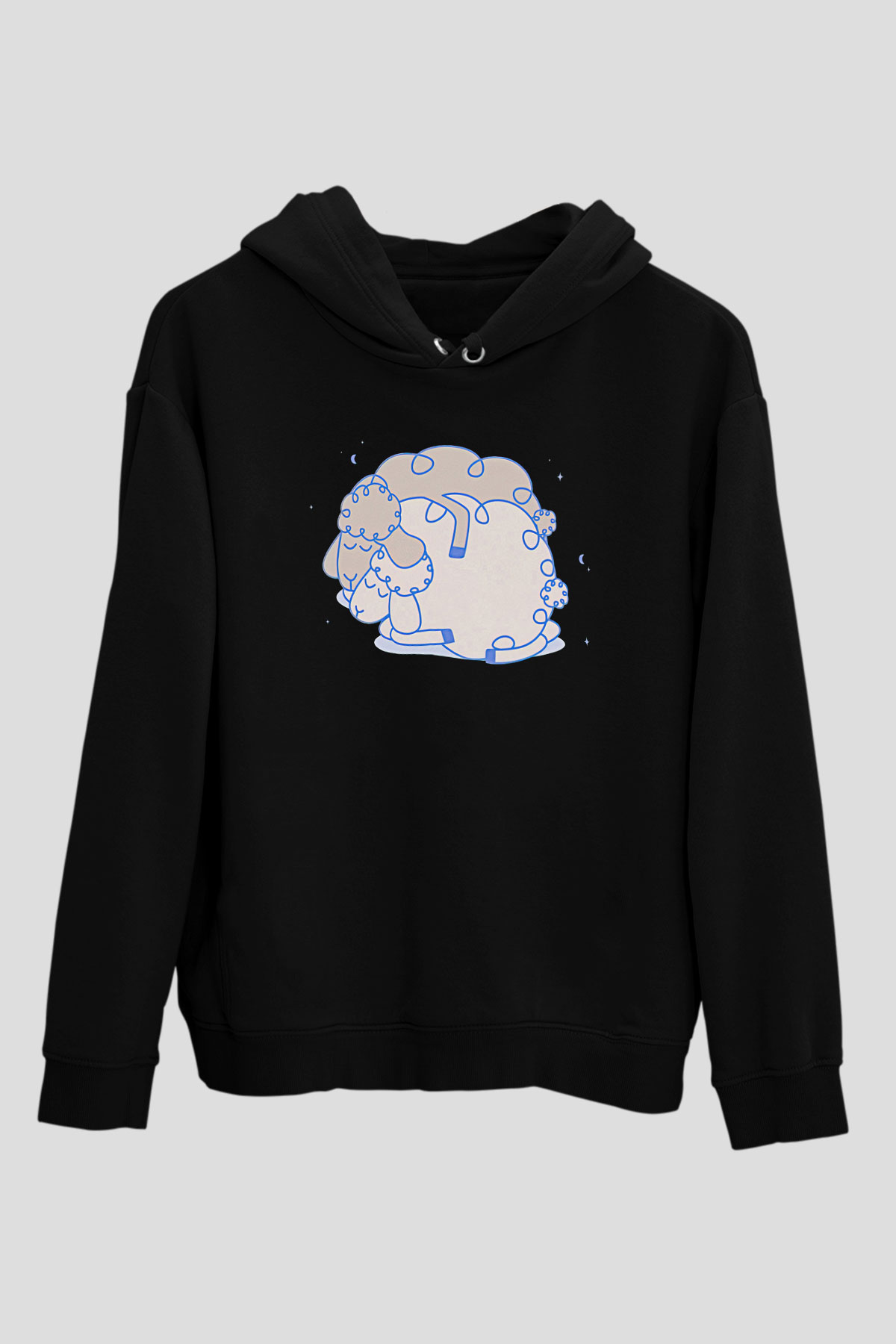 Kurban Bayramı Baskılı Unisex Siyah Hoodie