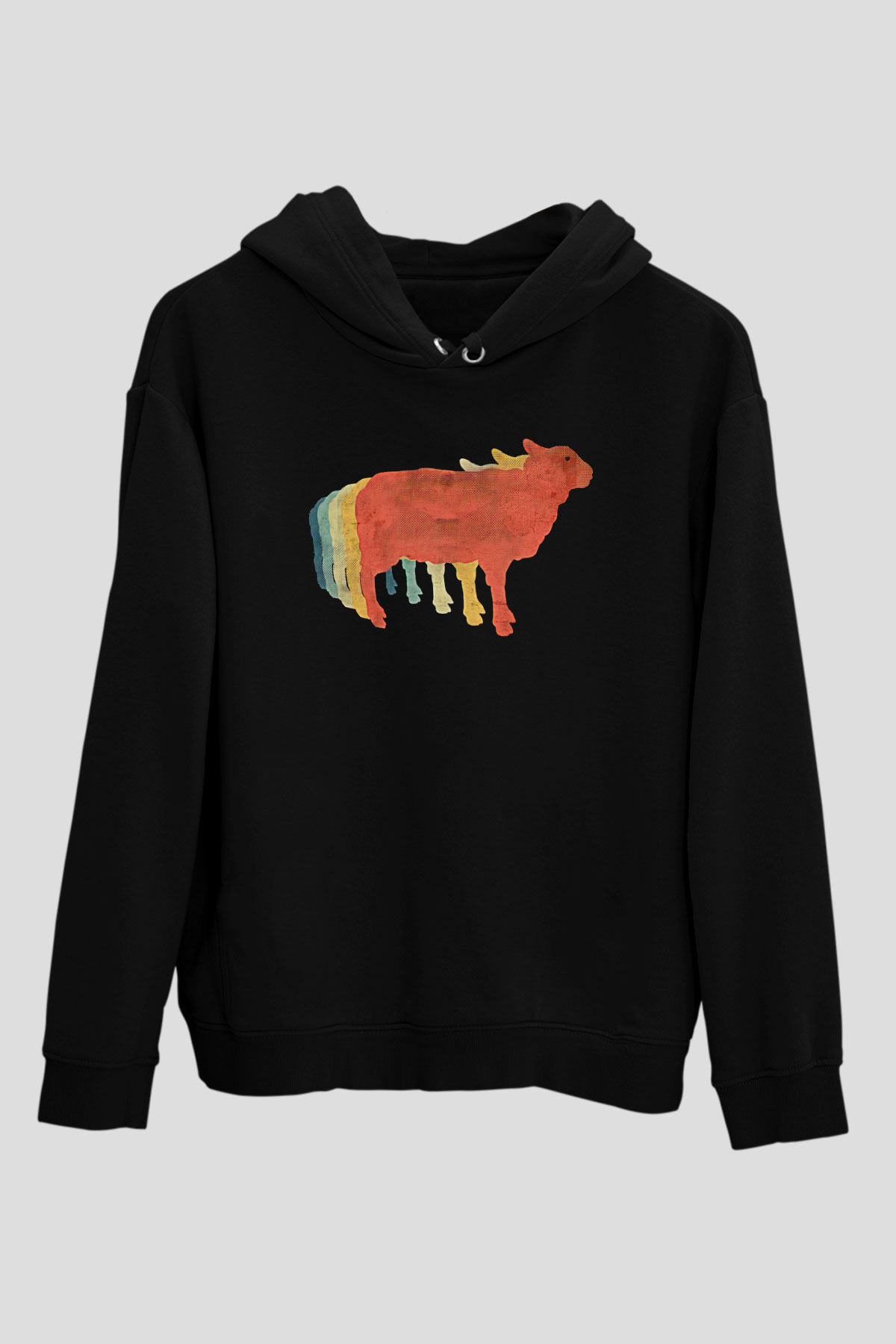 Kurban Bayramı Baskılı Unisex Siyah Hoodie