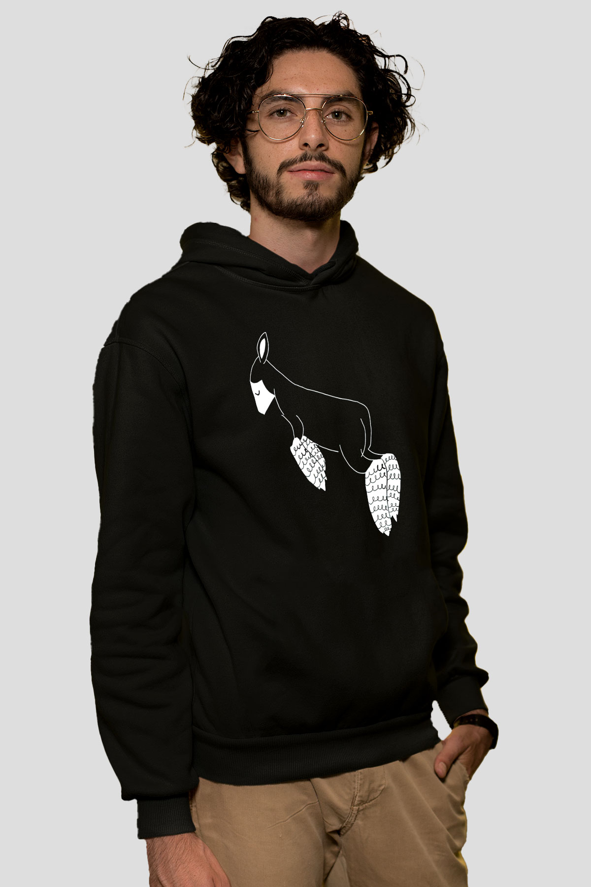 Kurban Bayramı Baskılı Unisex Siyah Hoodie