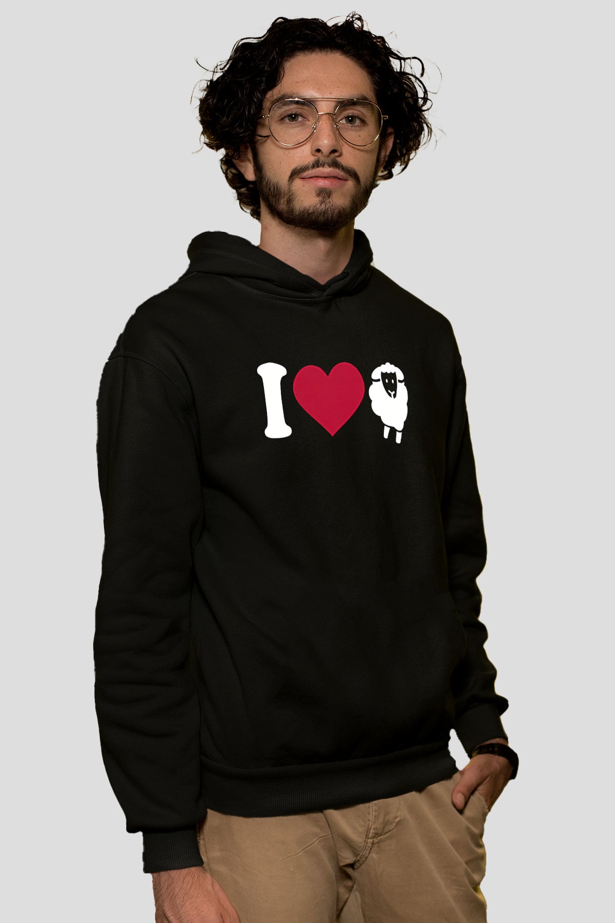 Kurban Bayramı Baskılı Unisex Siyah Hoodie