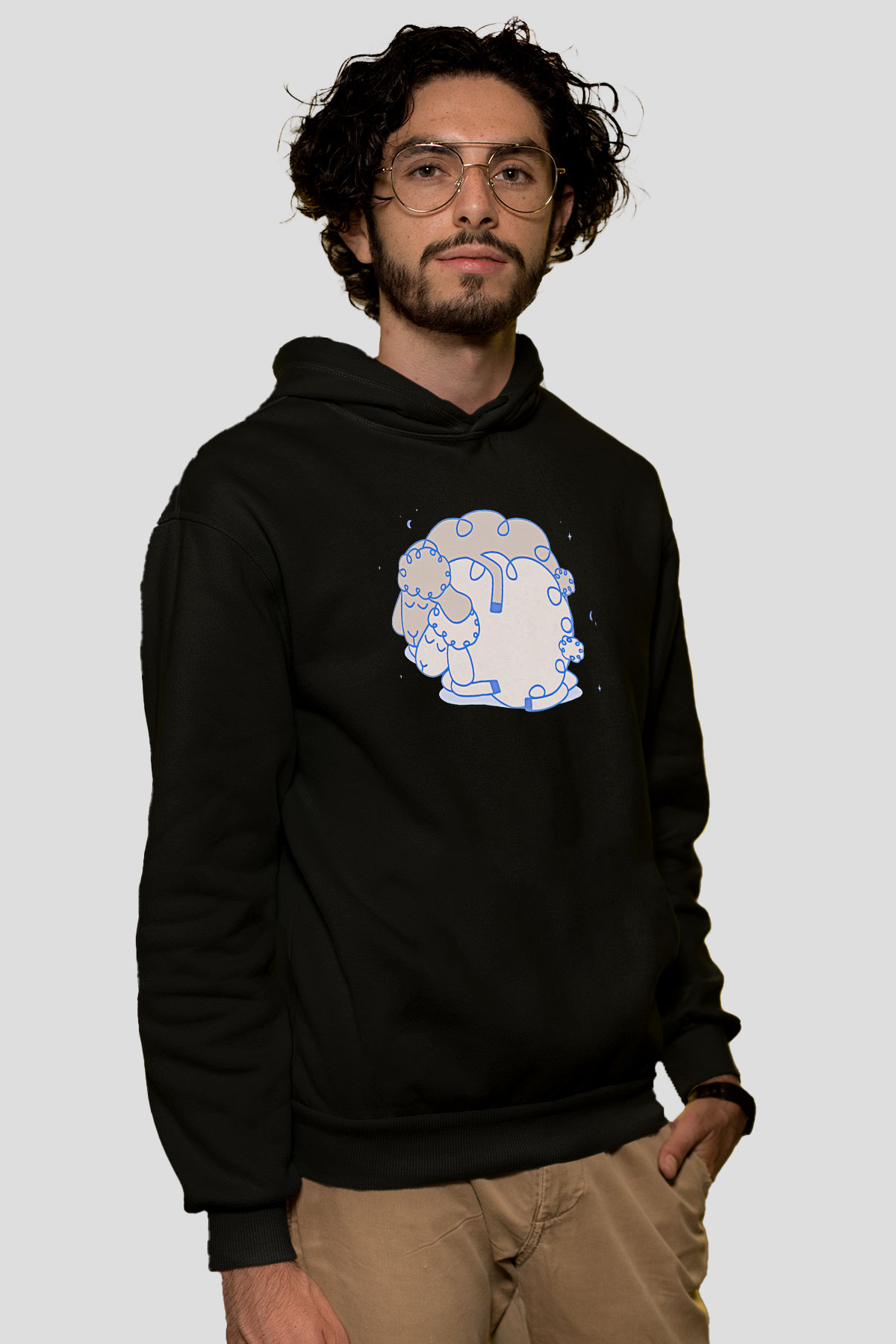 Kurban Bayramı Baskılı Unisex Siyah Hoodie