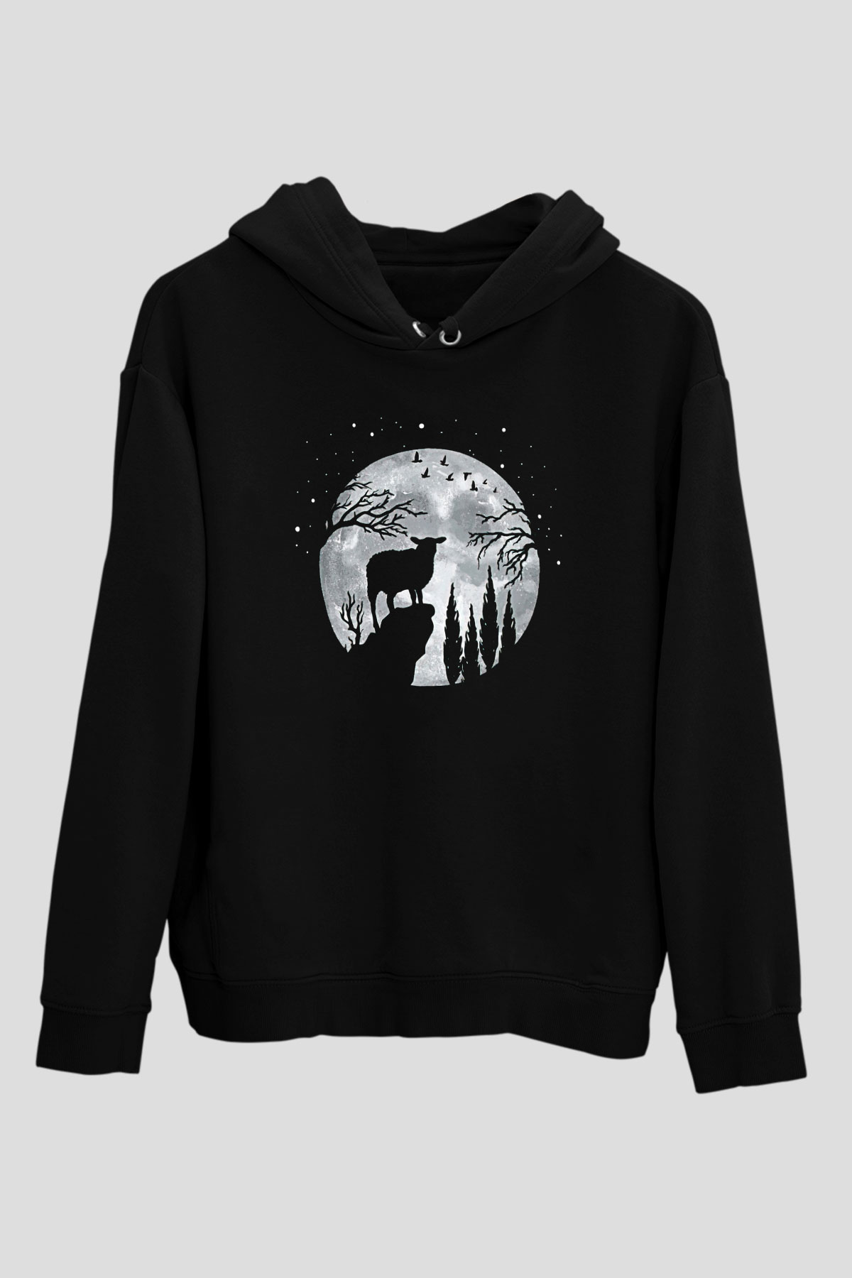 Kurban Bayramı Baskılı Unisex Siyah Hoodie