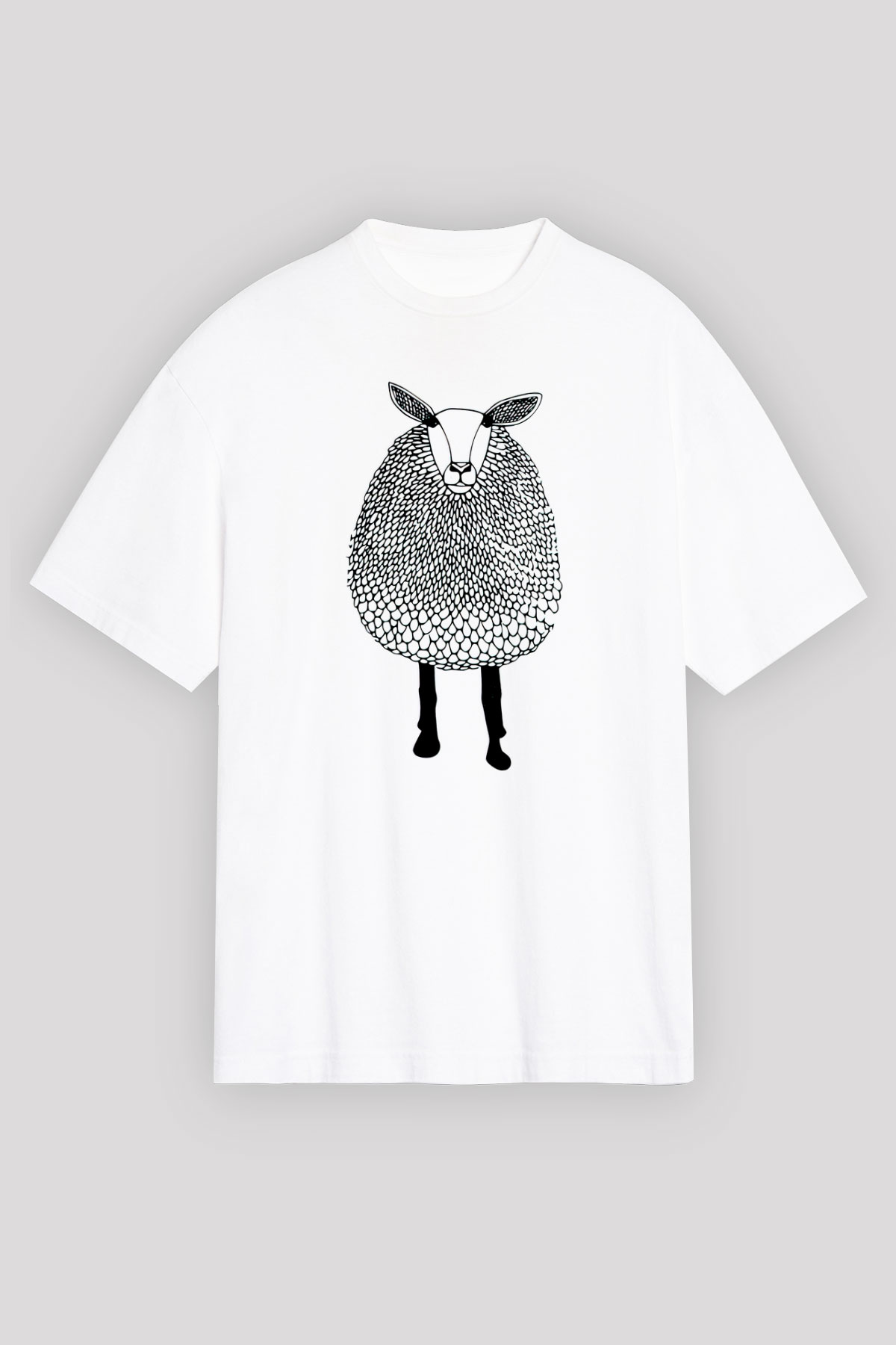 Kurban Bayramı Baskılı Unisex Siyah Oversize Tişört - Tshirt
