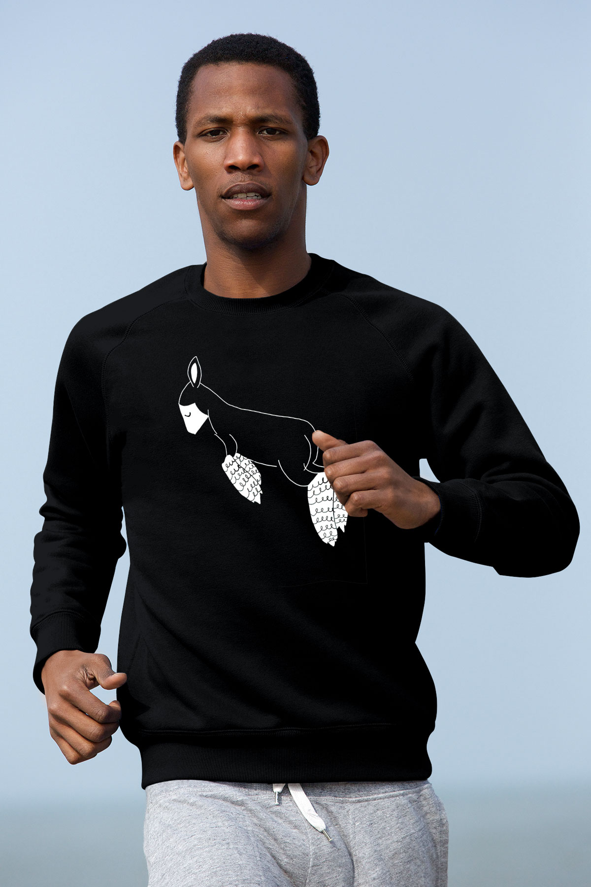 Kurban Bayramı Baskılı Unisex Siyah Sweatshirt