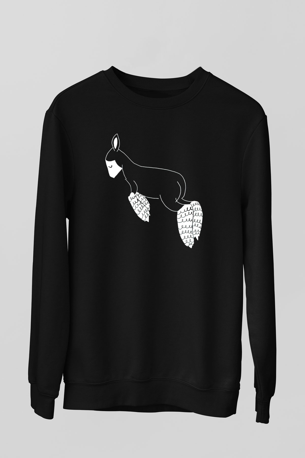Kurban Bayramı Baskılı Unisex Siyah Sweatshirt