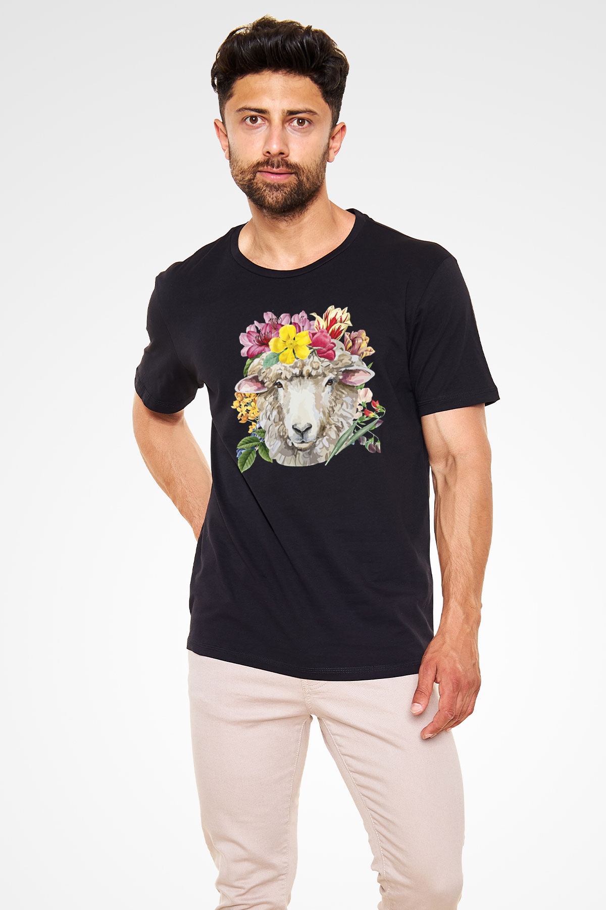 Kurban Bayramı Baskılı Unisex Siyah Tişört - Tshirt
