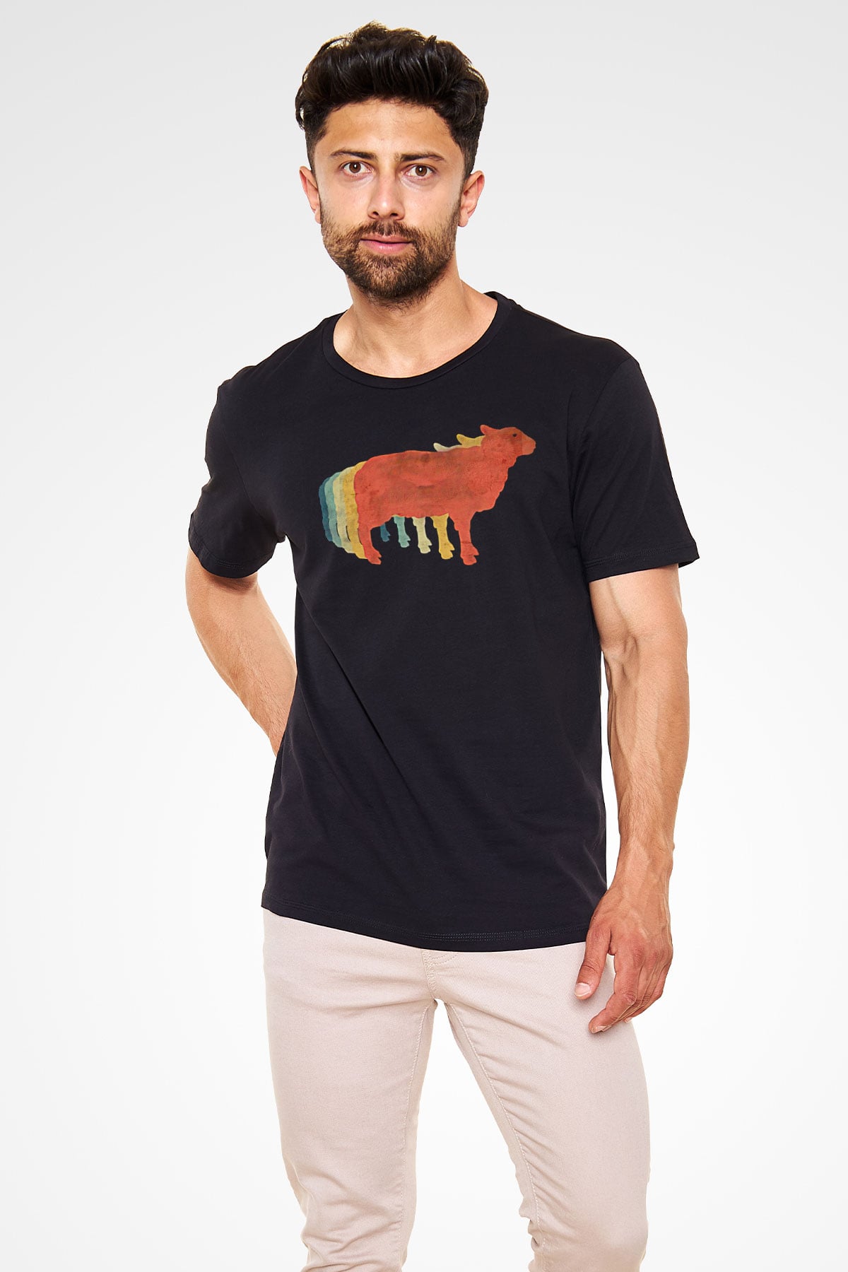 Kurban Bayramı Baskılı Unisex Siyah Tişört - Tshirt