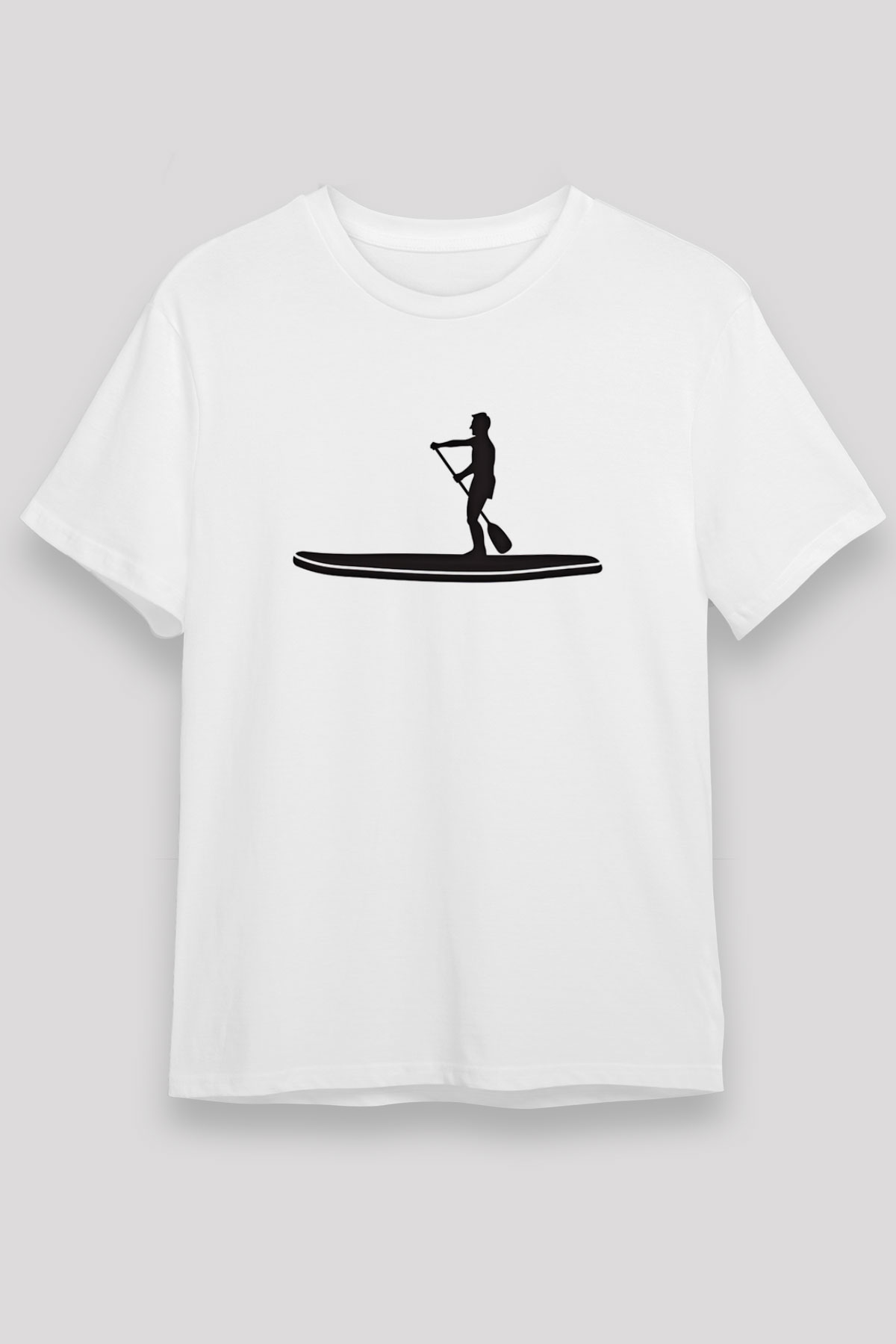 Kürek Baskılı Unisex Beyaz Tişört - Tshirt