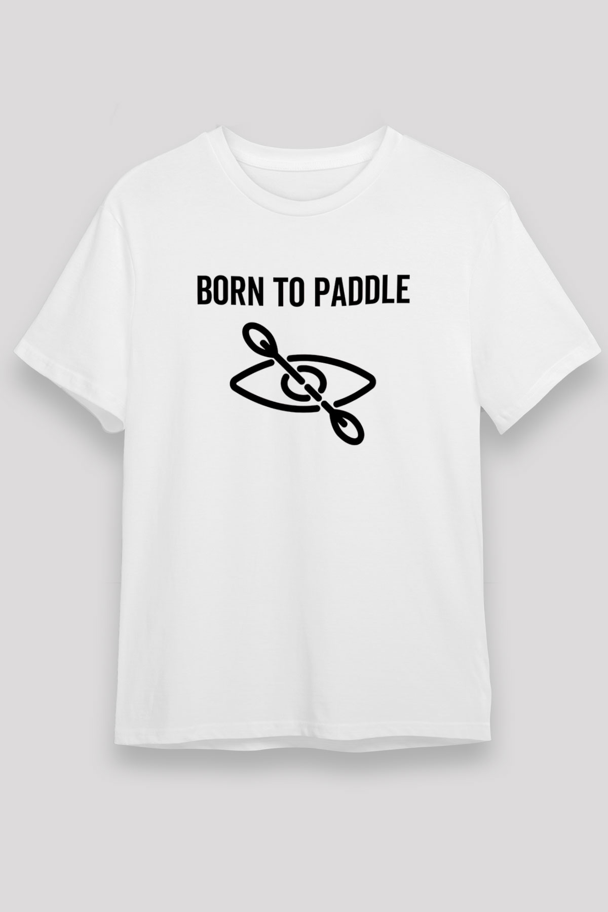 Kürek Baskılı Unisex Beyaz Tişört - Tshirt