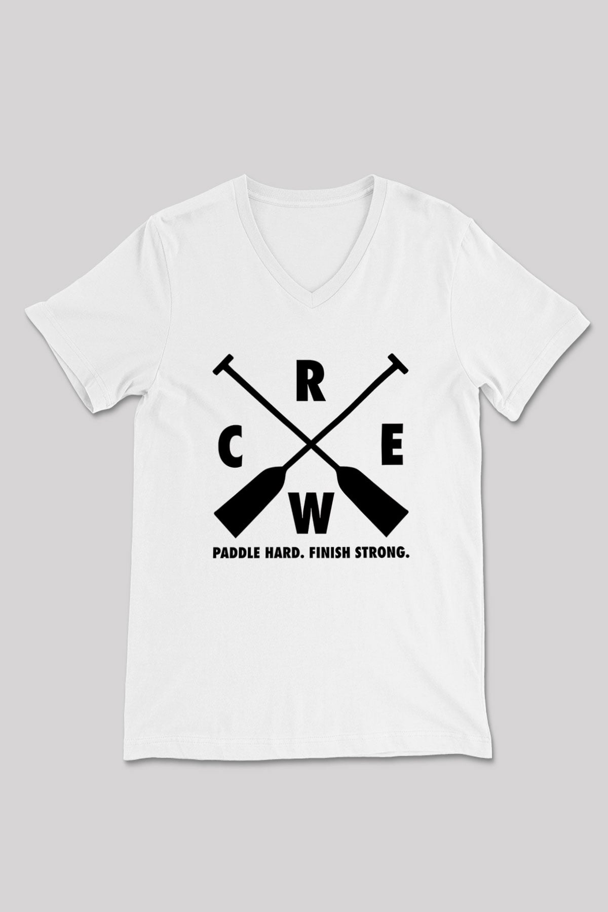 Kürek Baskılı Unisex V Yaka Tişört - Tshirt