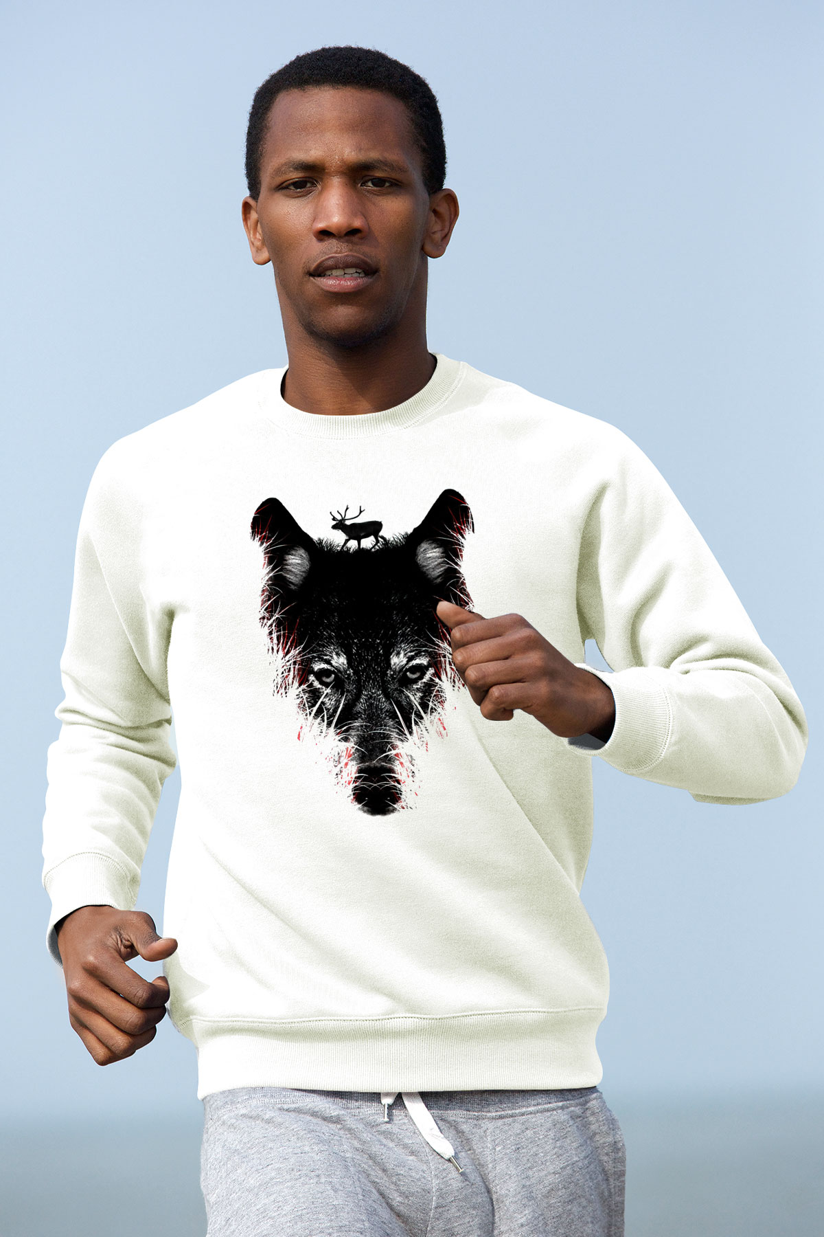 Kurt Beyaz Unisex Sweatshirt