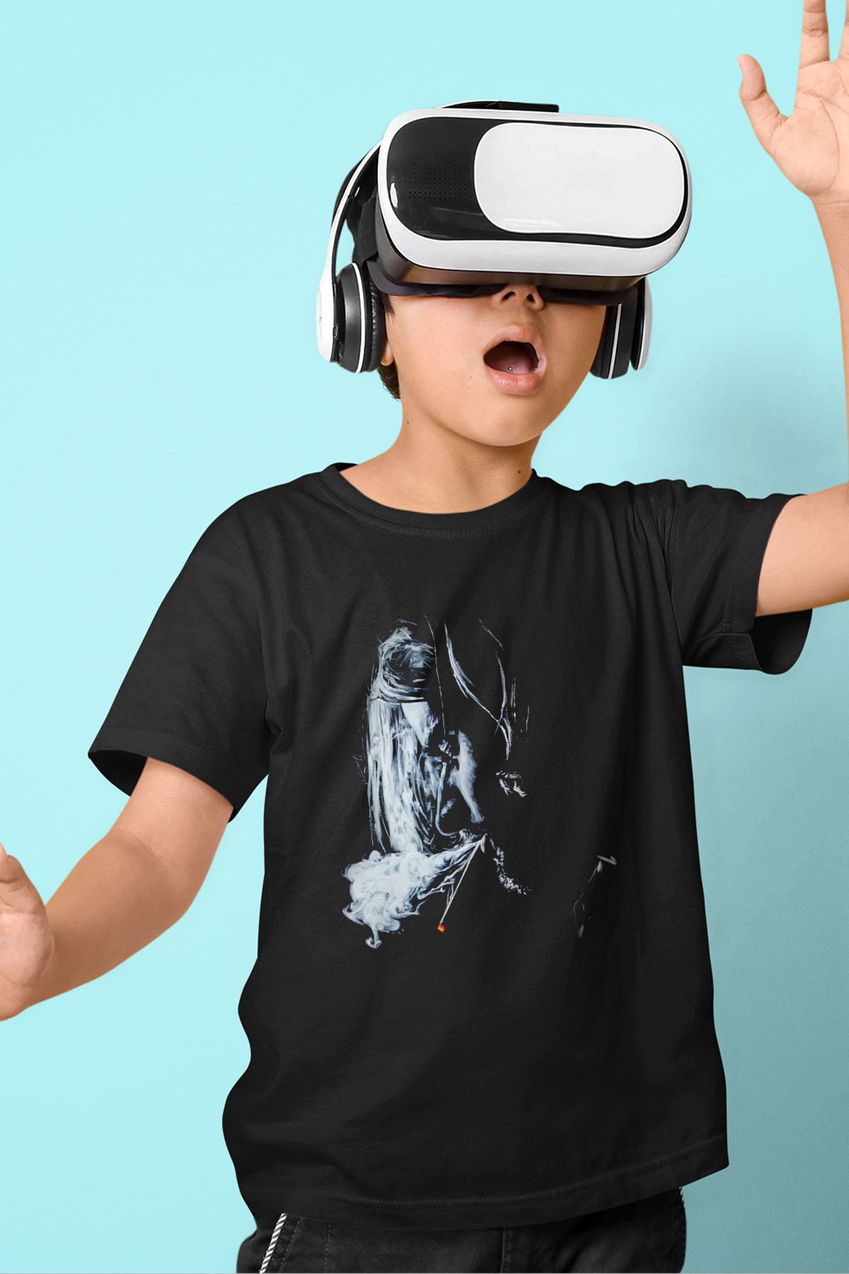 Kurt Cobain Siyah Unisex Çocuk Tişört