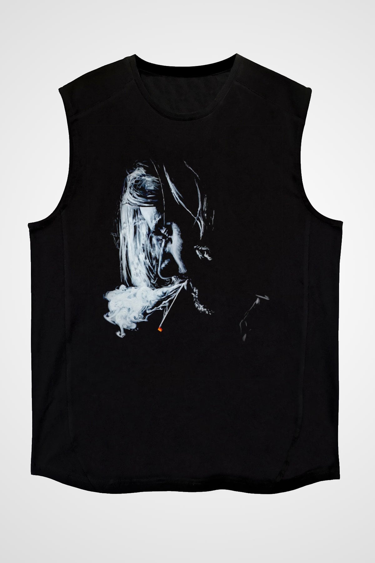 Kurt Cobain Siyah Unisex Kolsuz Tişört