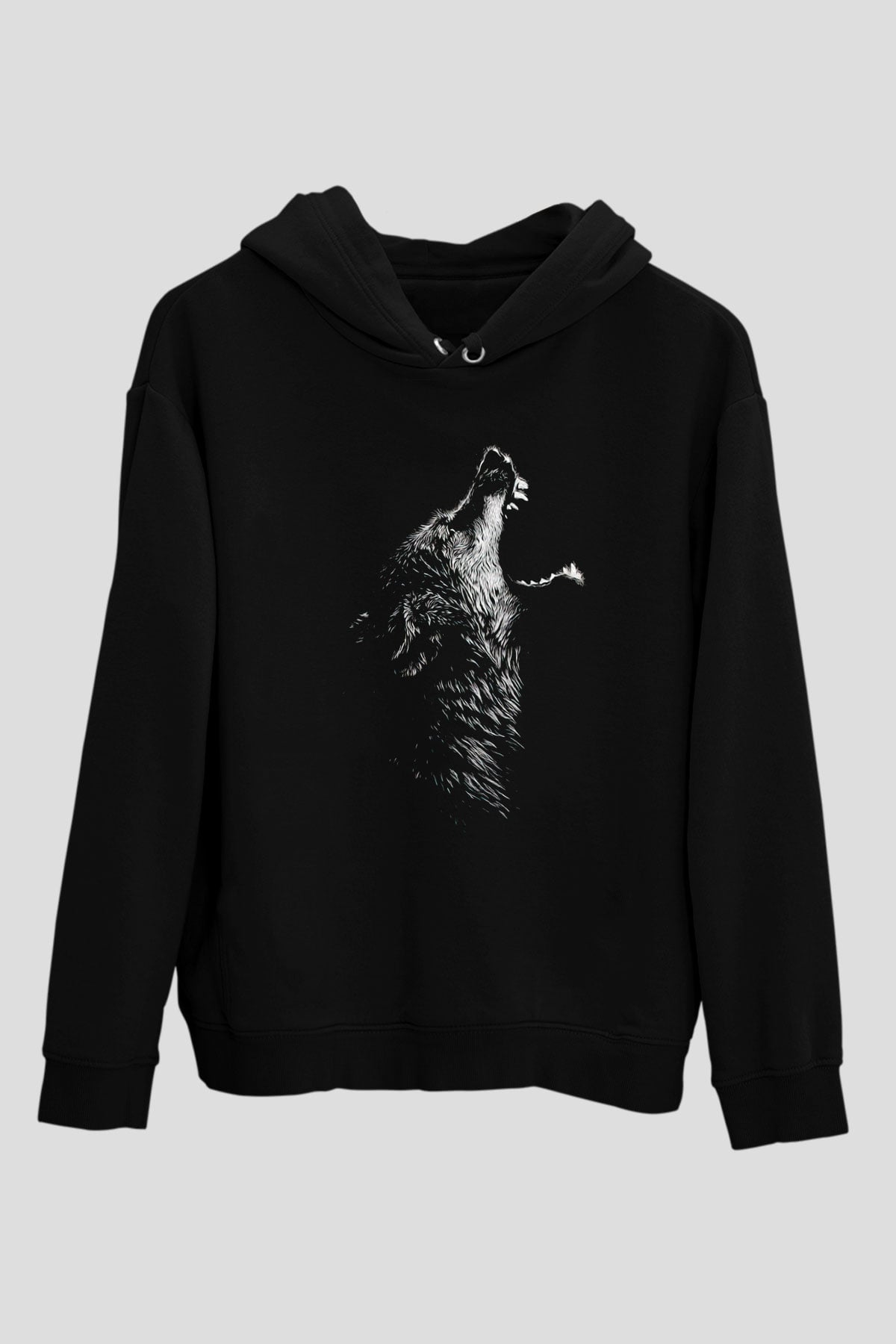 Kurt Siyah Unisex Hoodie