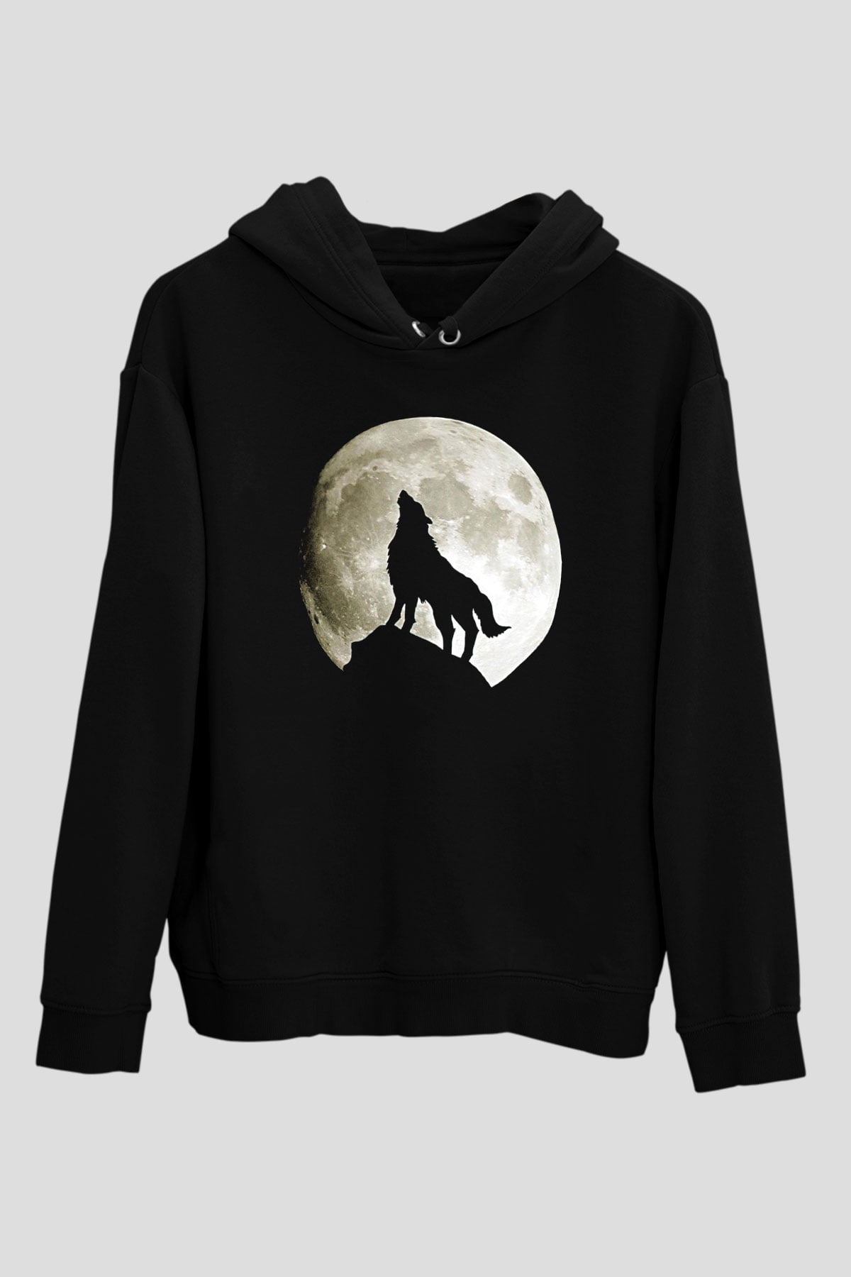 Kurt Siyah Unisex Hoodie