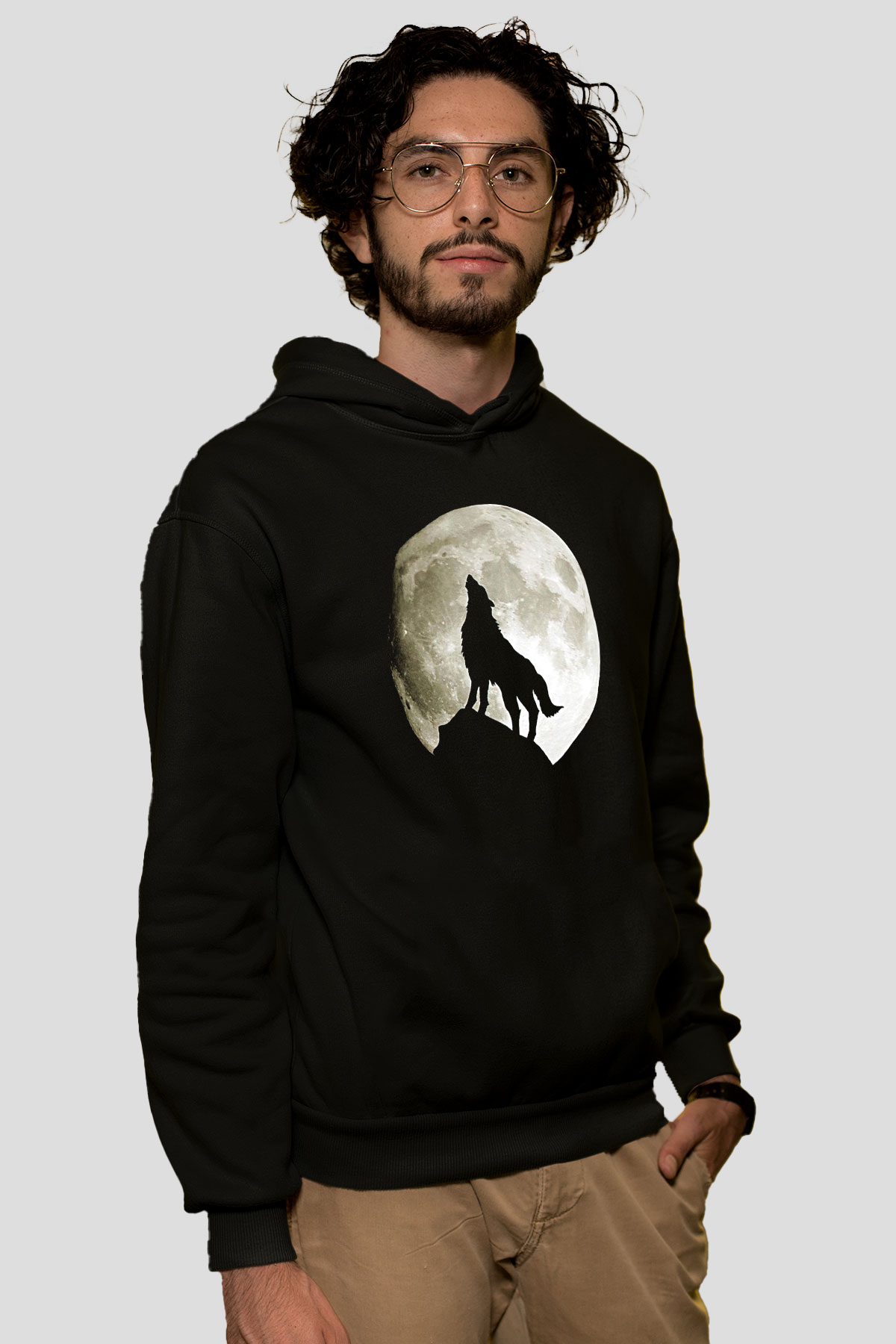 Kurt Siyah Unisex Hoodie