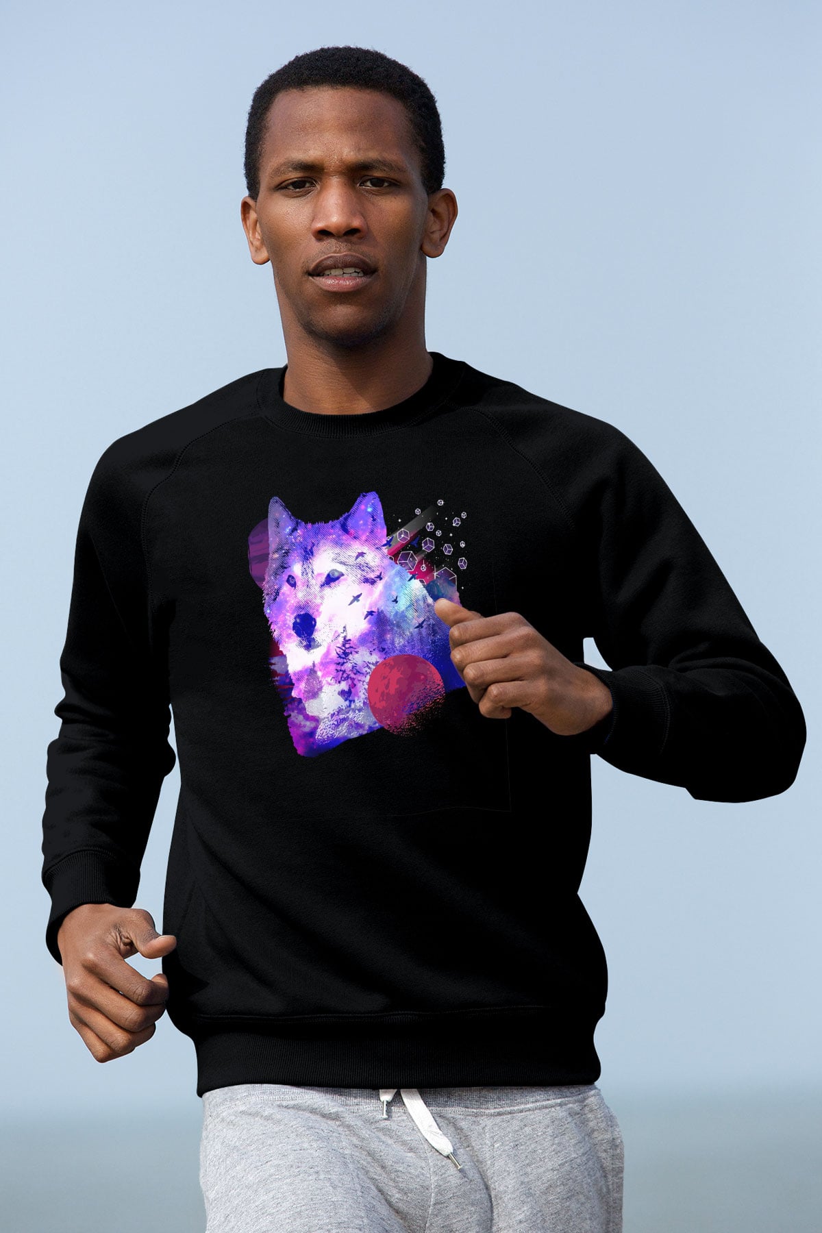 Kurt Siyah Unisex Sweatshirt