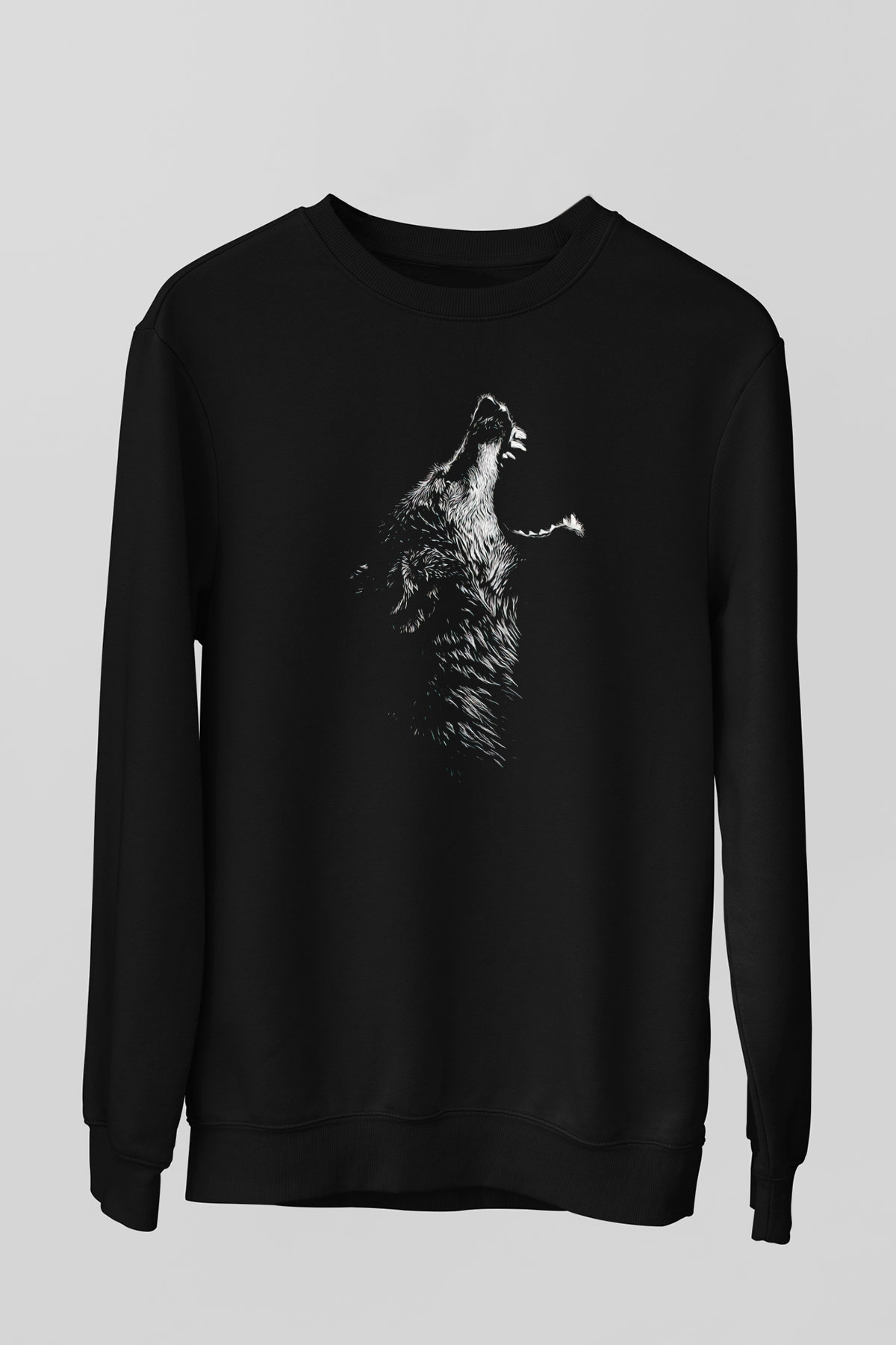 Kurt Siyah Unisex Sweatshirt