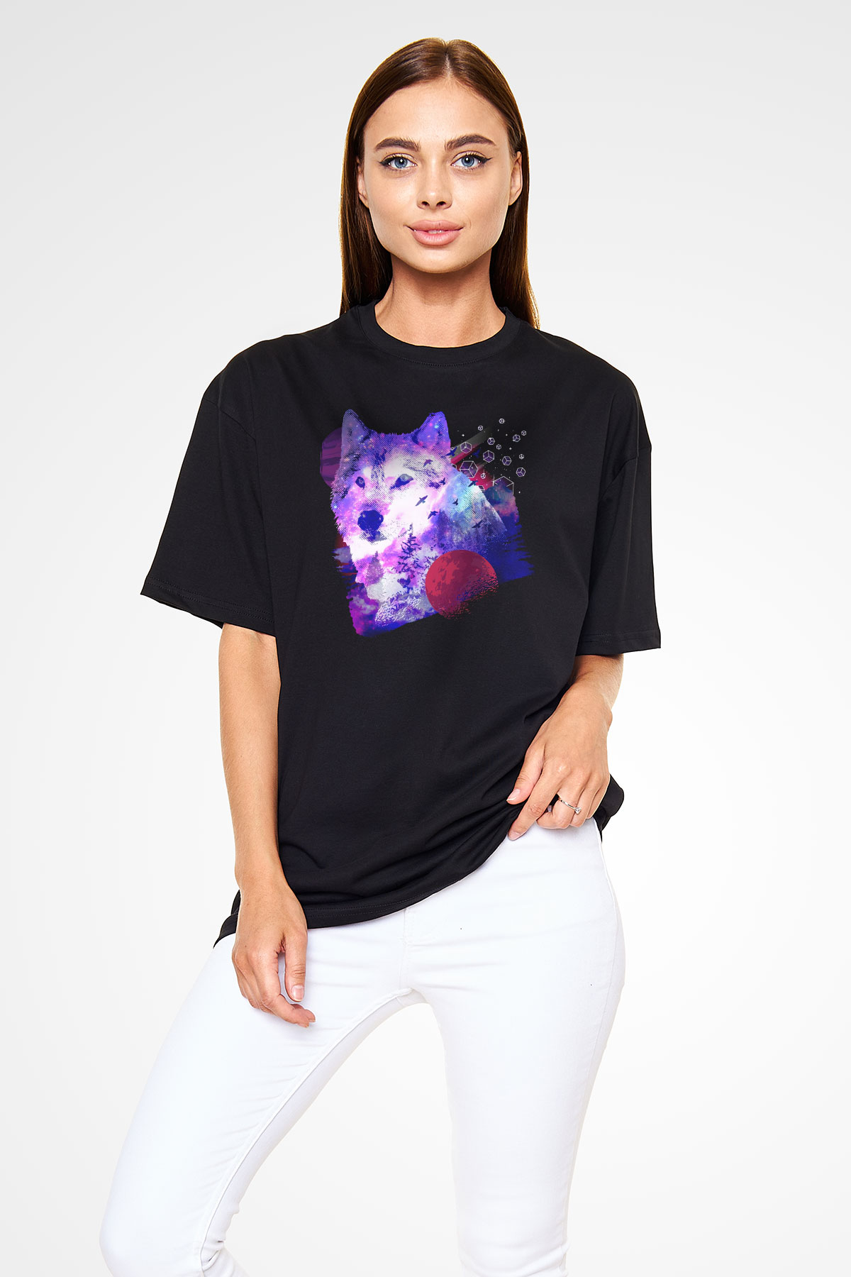 Kurt Siyah Oversize Tişört Oversize T-shirt - TişörtFabrikası