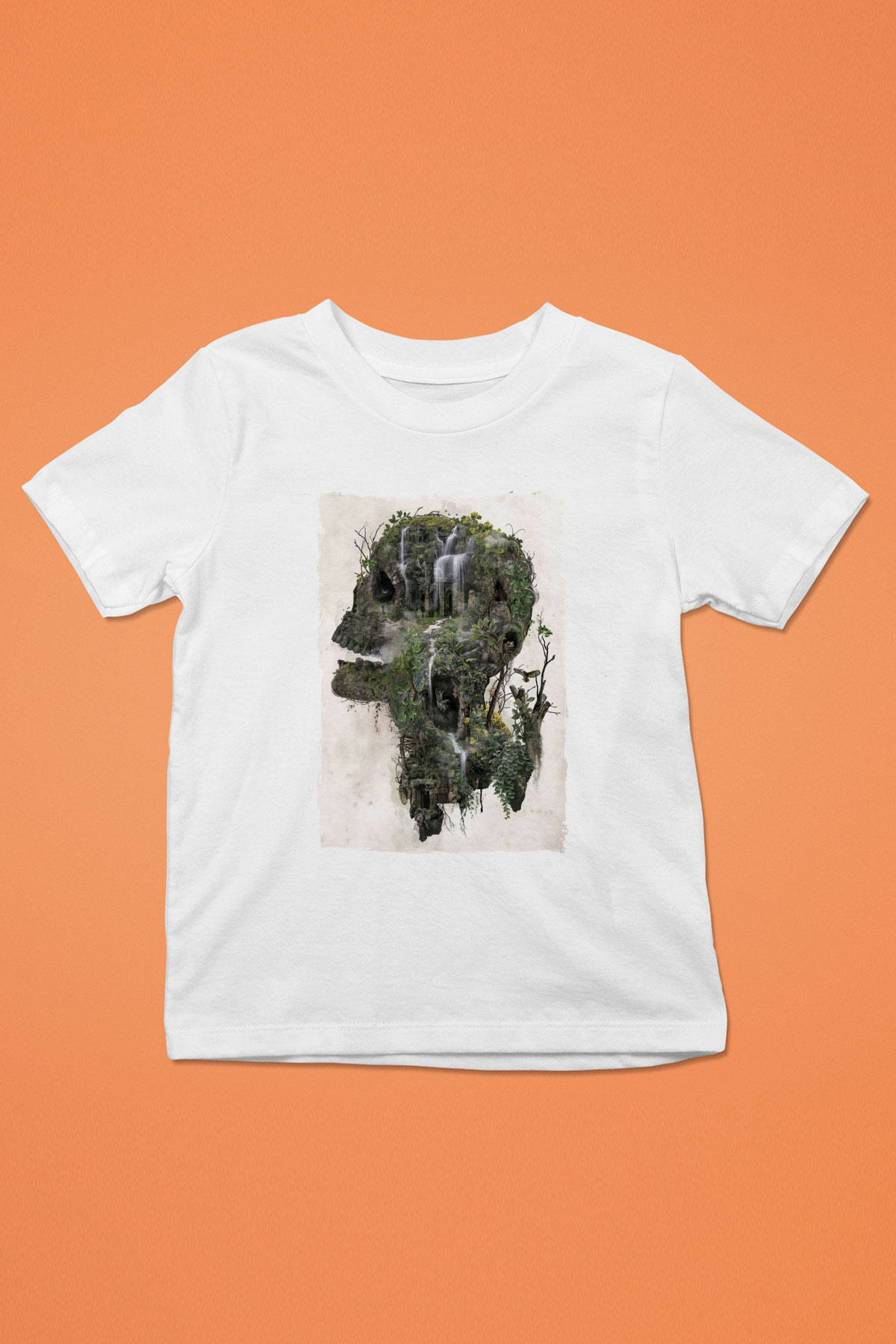 Kuru Kafa Ormanı Baskılı Unisex Beyaz  Çocuk Tişört