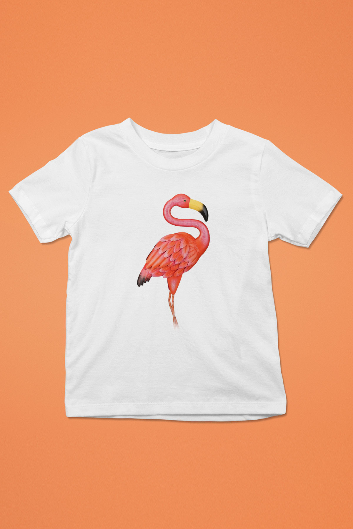 Kuş Baskılı Beyaz Unisex Çocuk Tişört