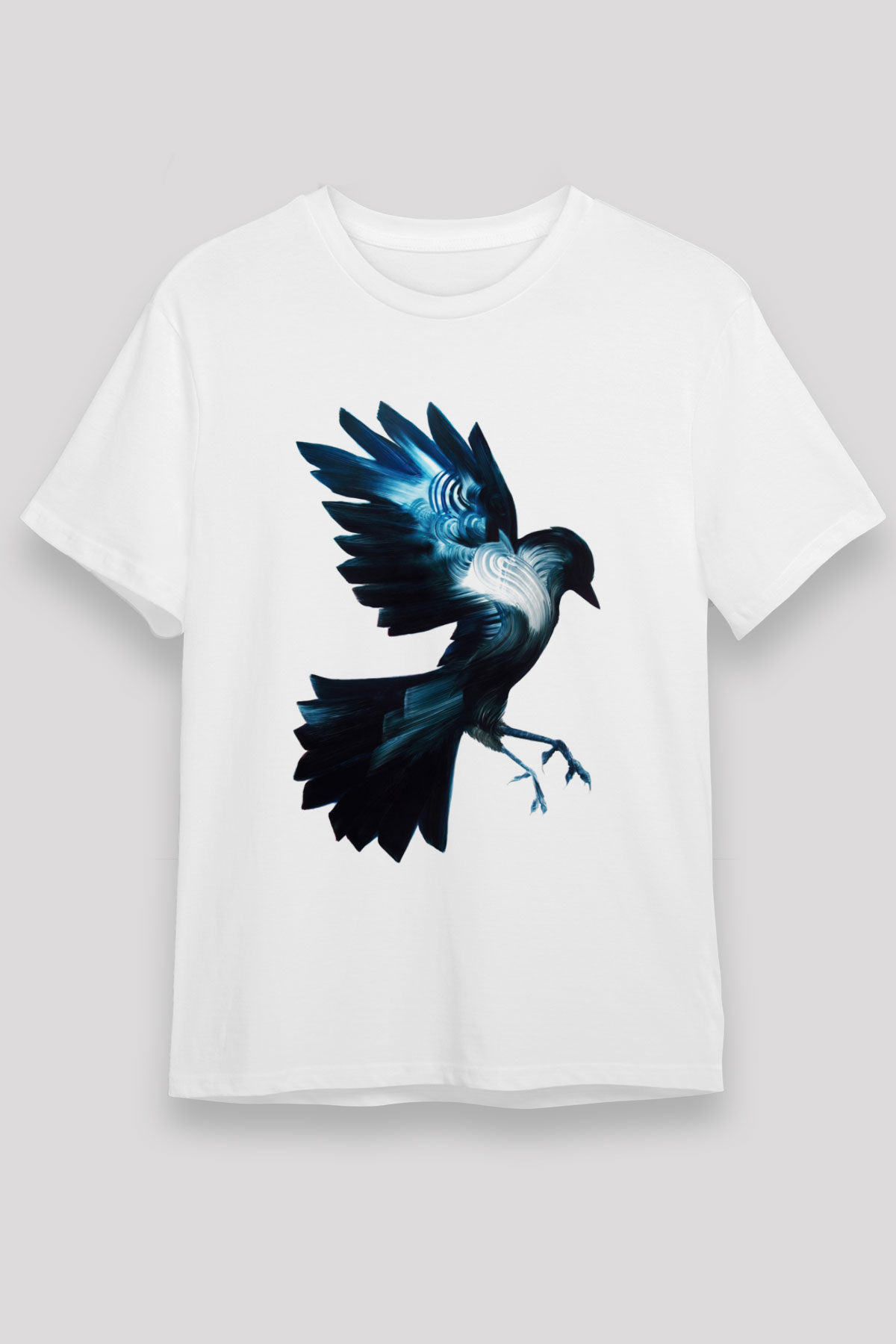 Kuş Beyaz Unisex Tişört T-Shirt - TişörtFabrikası
