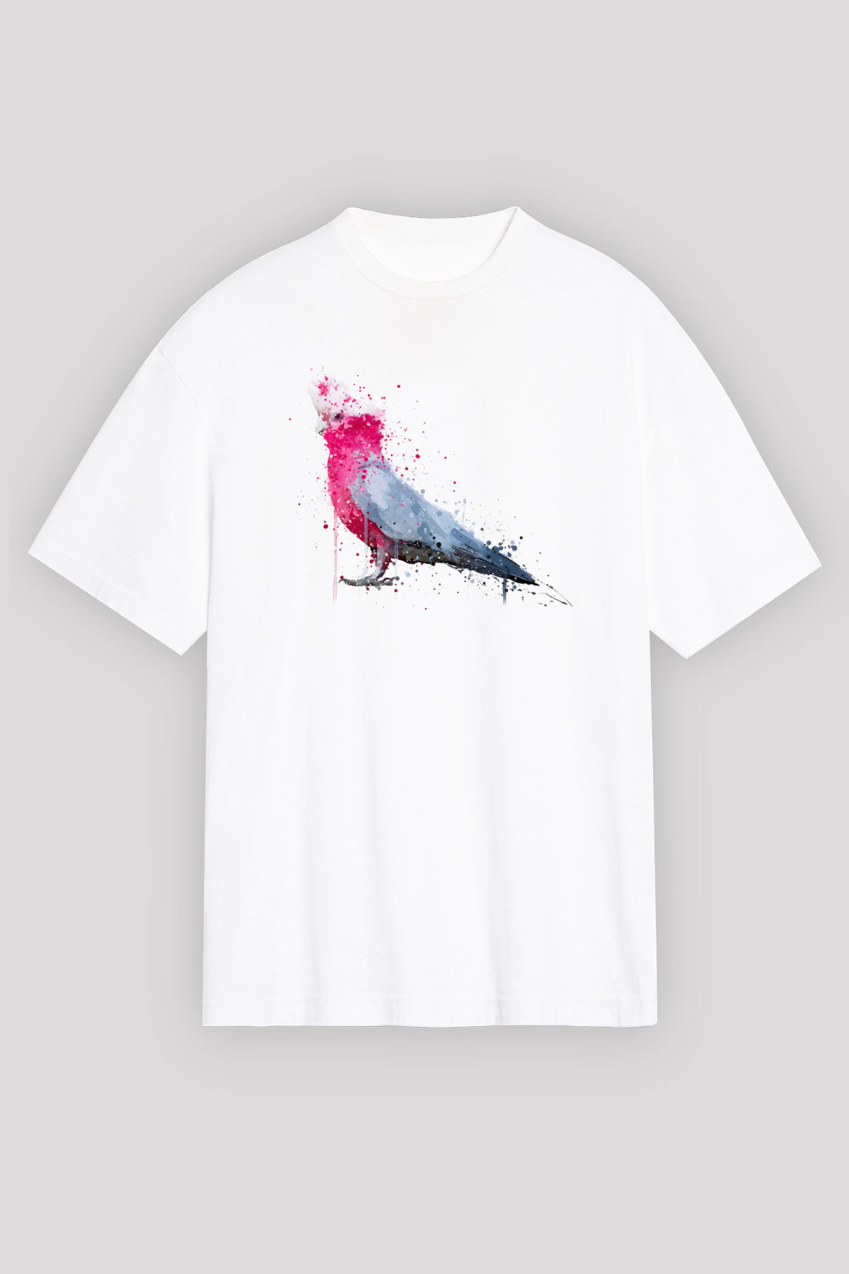 Kuş Beyaz Oversize Tişört Oversize T-shirt - TişörtFabrikası