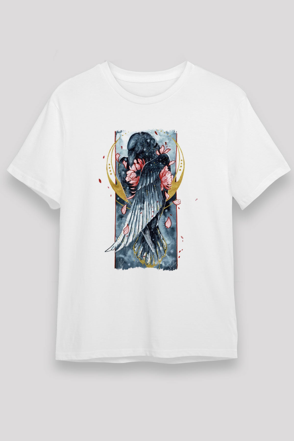 Kuş Beyaz Unisex Tişört T-Shirt - TişörtFabrikası