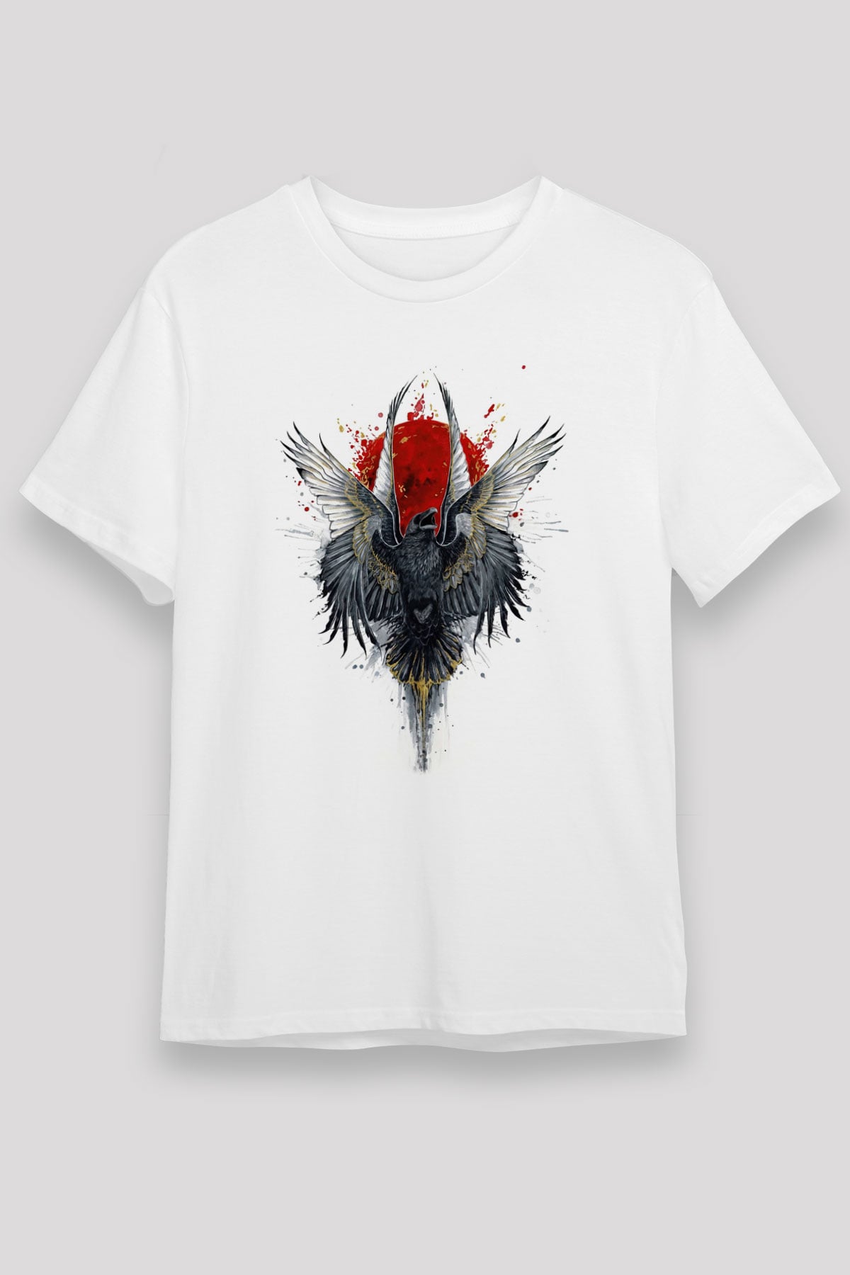 Kuş Beyaz Unisex Tişört T-Shirt - TişörtFabrikası